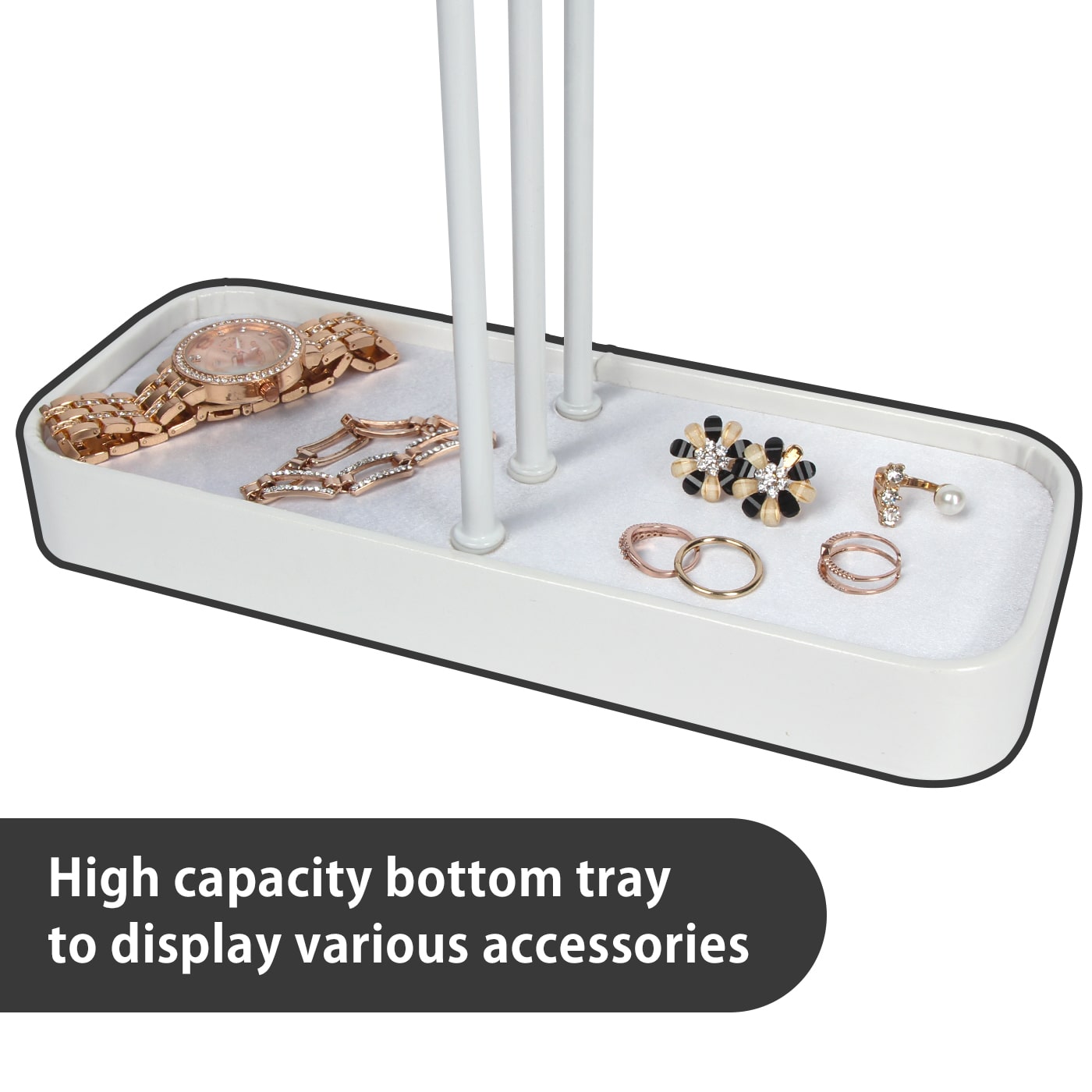 Jackcube Design Makeup Jewelry Stand 3 Livelli Bianco Vassoio