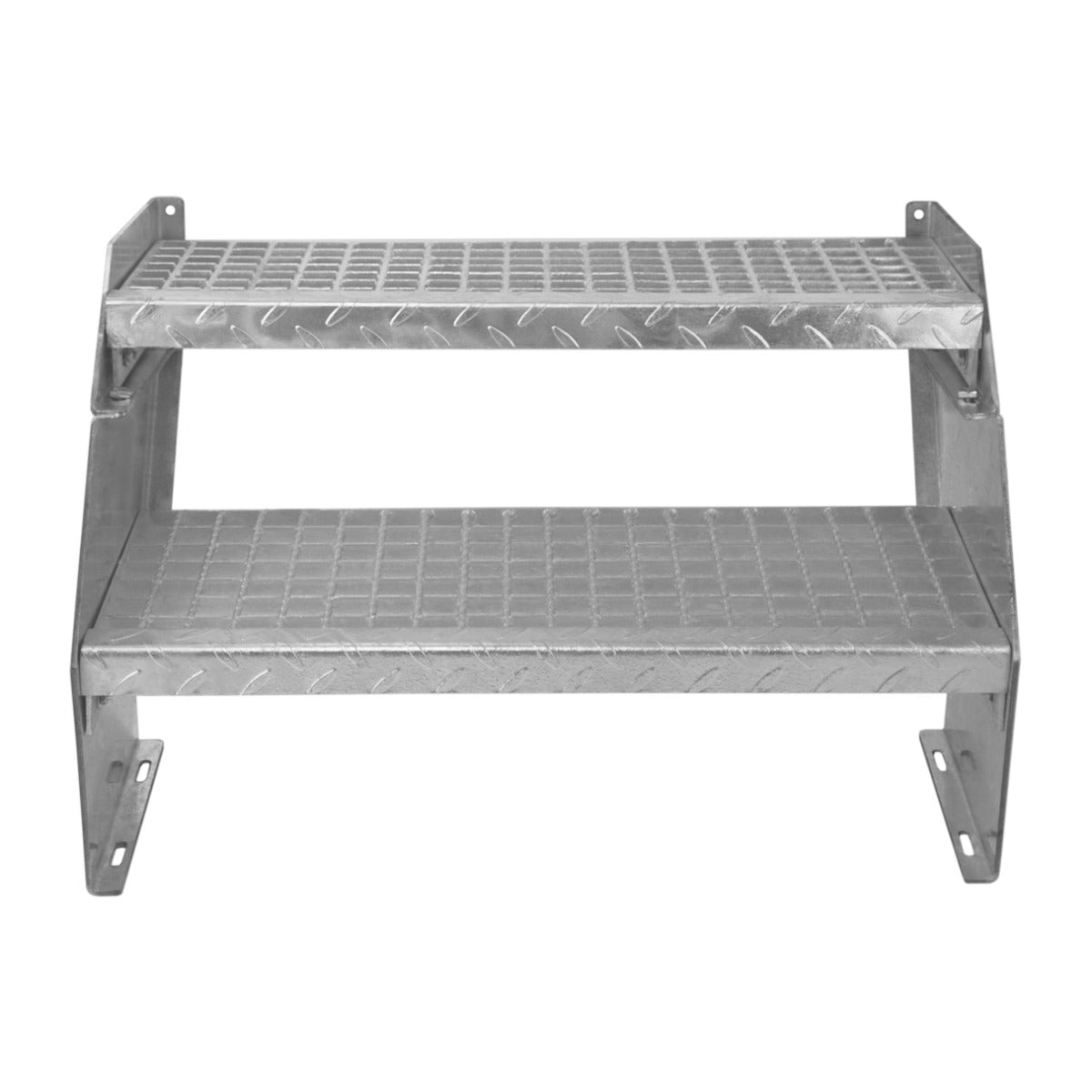Q-Rax Commercio Scala Zincata 2 Livelli 600 mm Regolabile