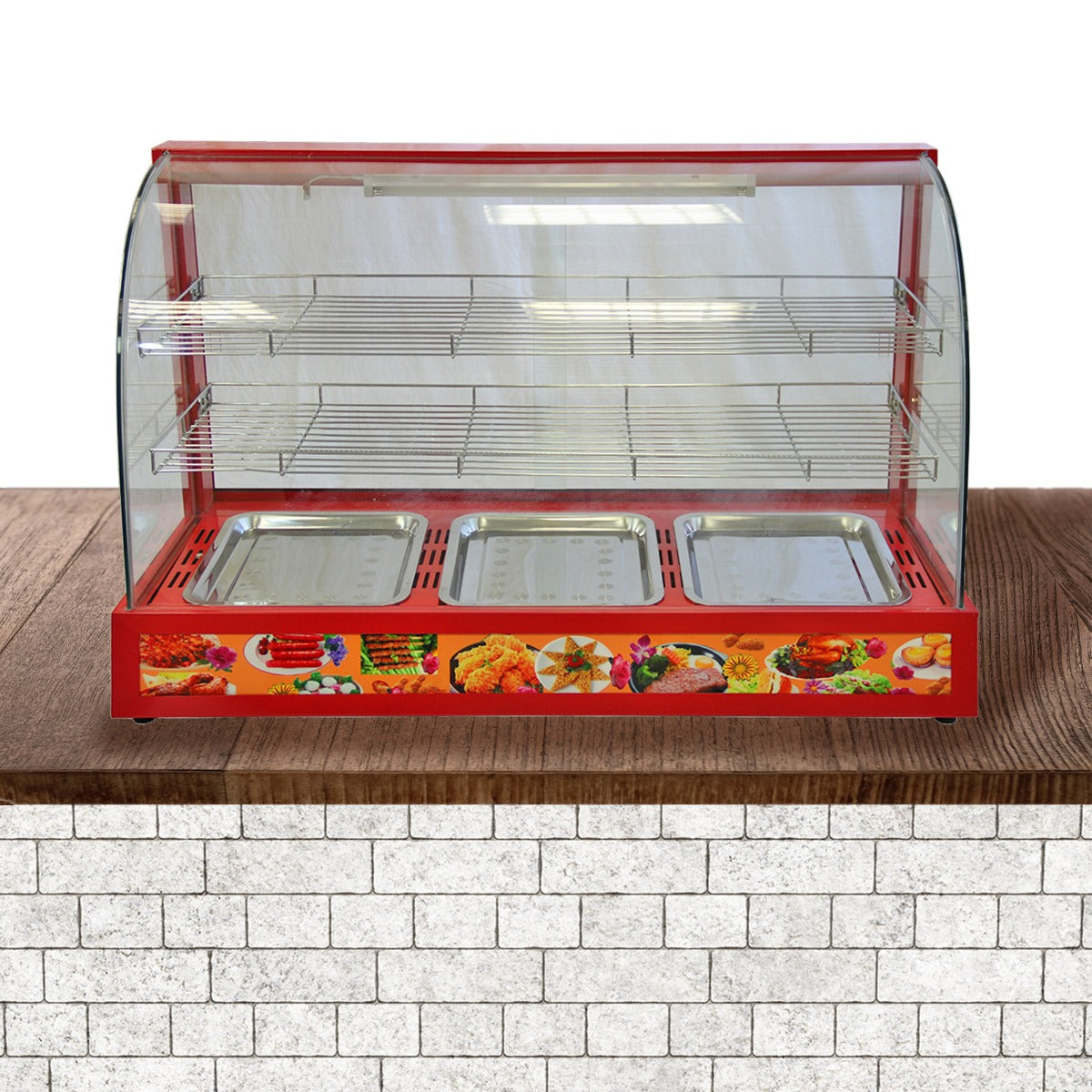 Q-Rax Vetrina Scaldavivande Elettrica 90cm vetro 50-80°C