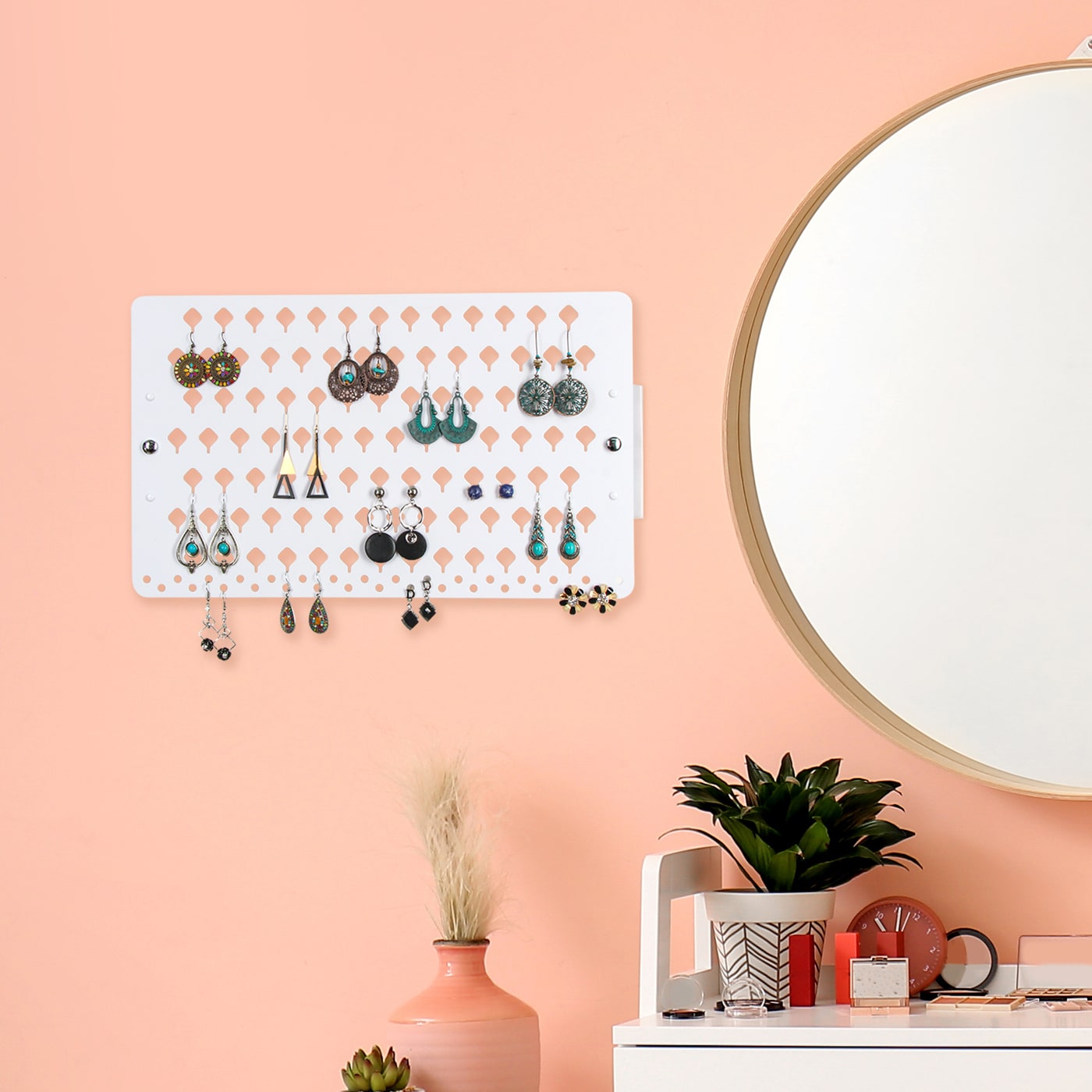 Jackcube Design Makeup Portorecchini parete 94 fori bianco