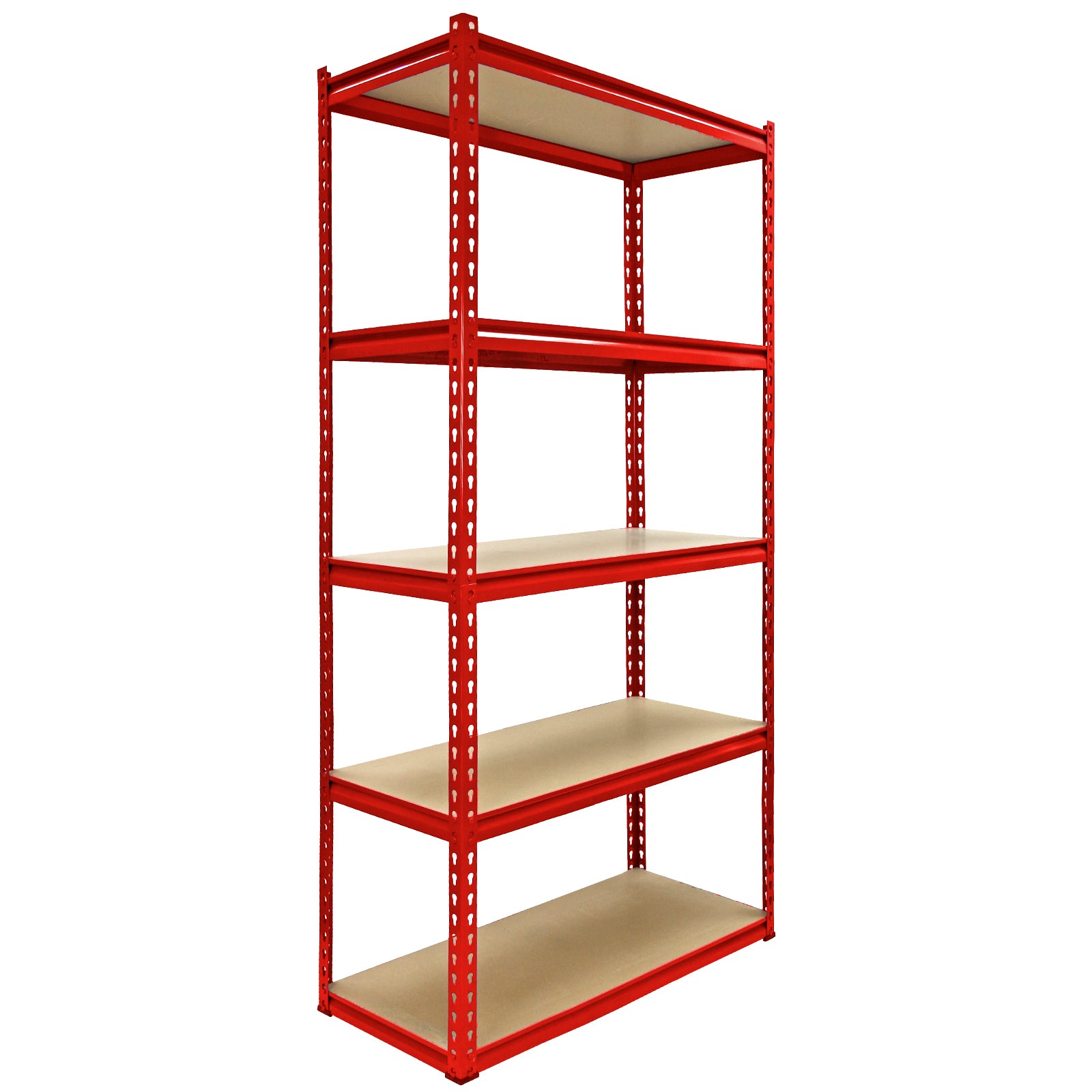 Q-Rax Z-Rax Set 5 Scaffali Rossi 90 cm Angolare Senza Bulloni