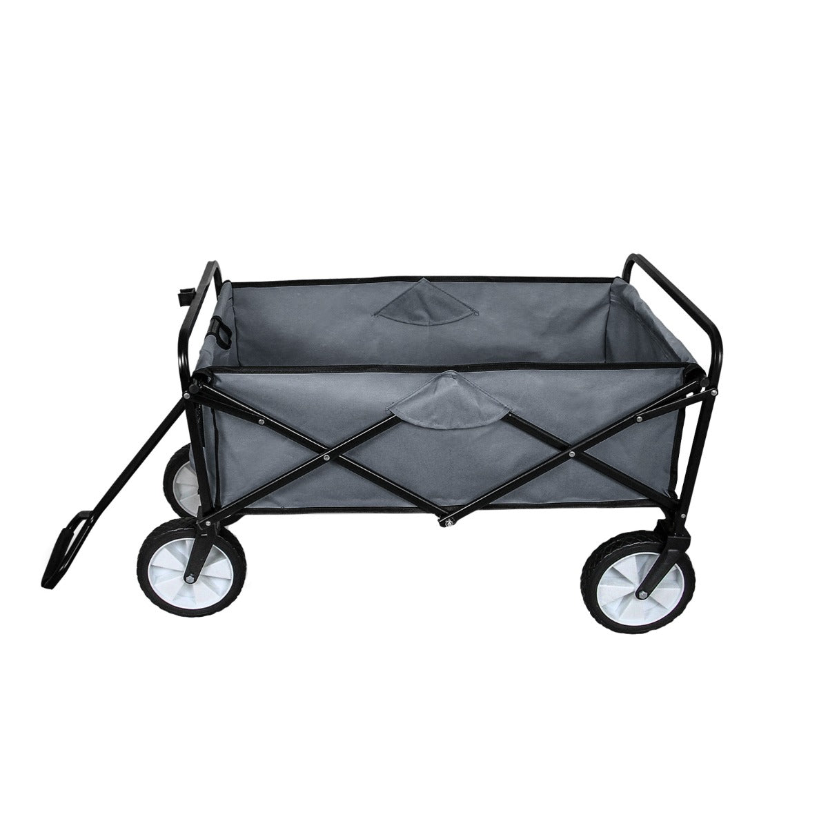 Q-Rax Carrello Giardinaggio Pieghevole Grigio 70 kg
