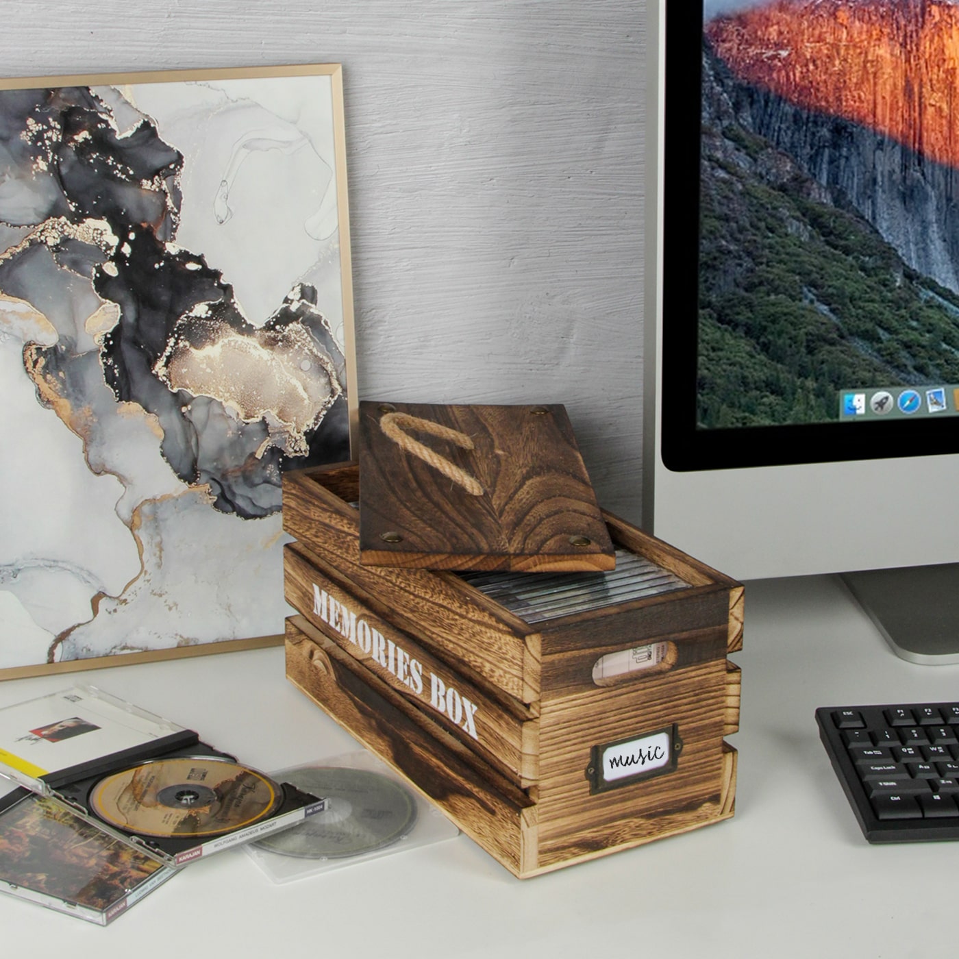 Jackcube Design Home Office scatola CD con coperchio 30 posti