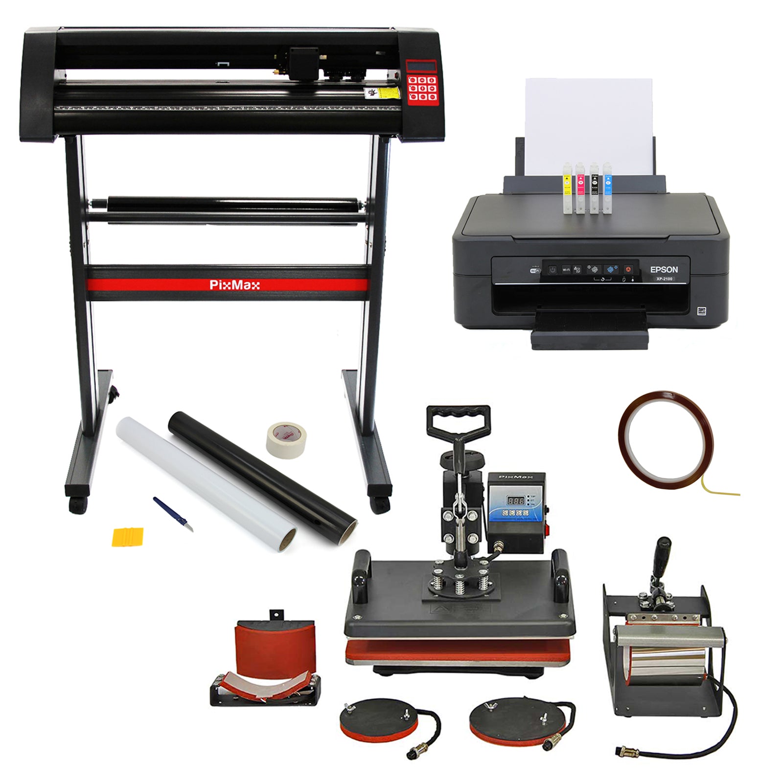 PixMax Pressa a Caldo 5 in 1 Plotter 720 mm Kit Sublimazione
