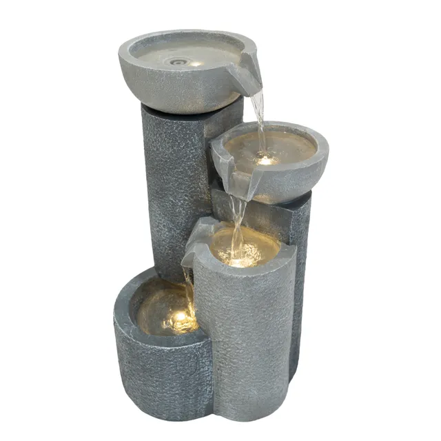Q-Rax Fontana Elettrica Tranquil Tiers con LED da Esterno