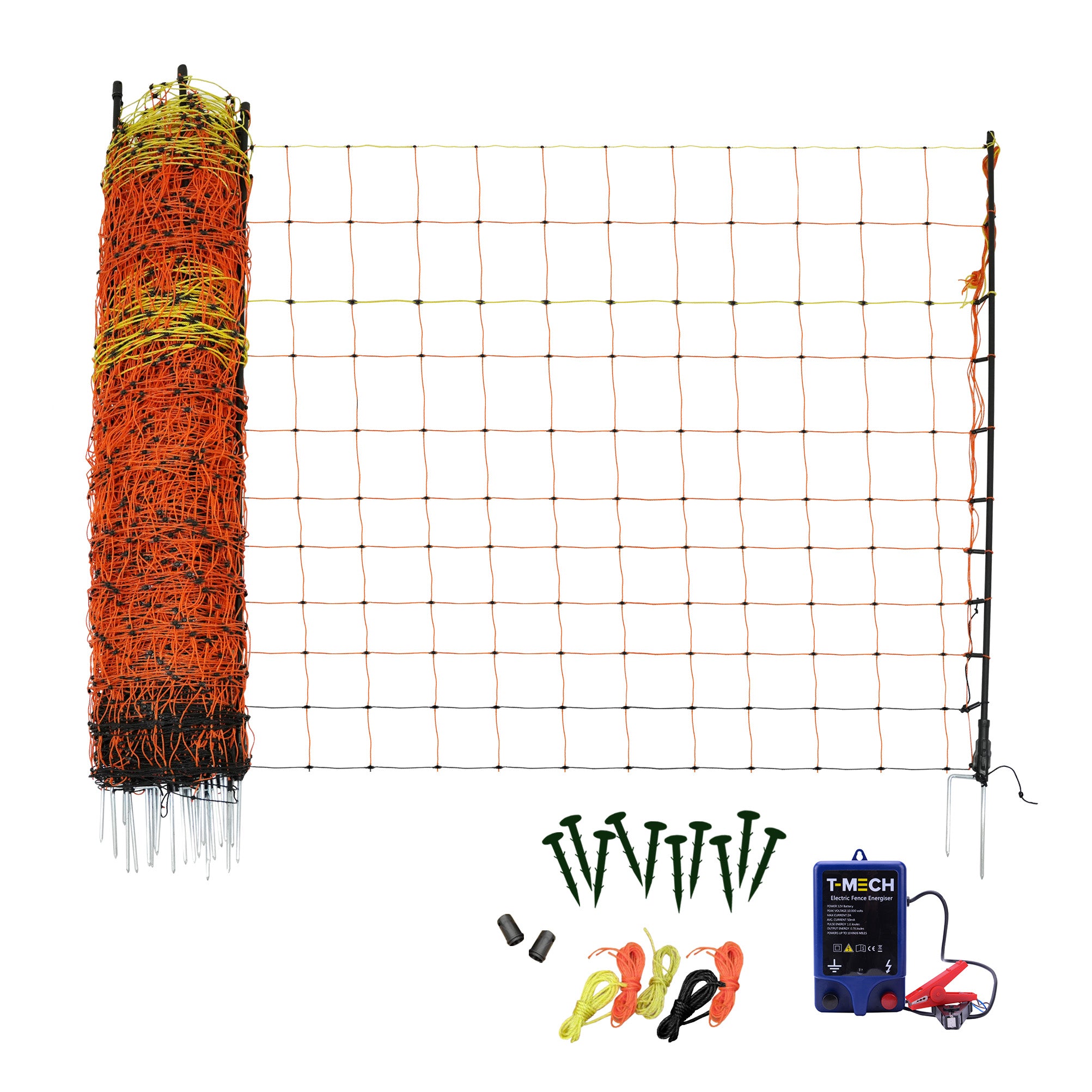 Q-Rax Rete Pollame 50m con Energizzatore 120cm 10kV