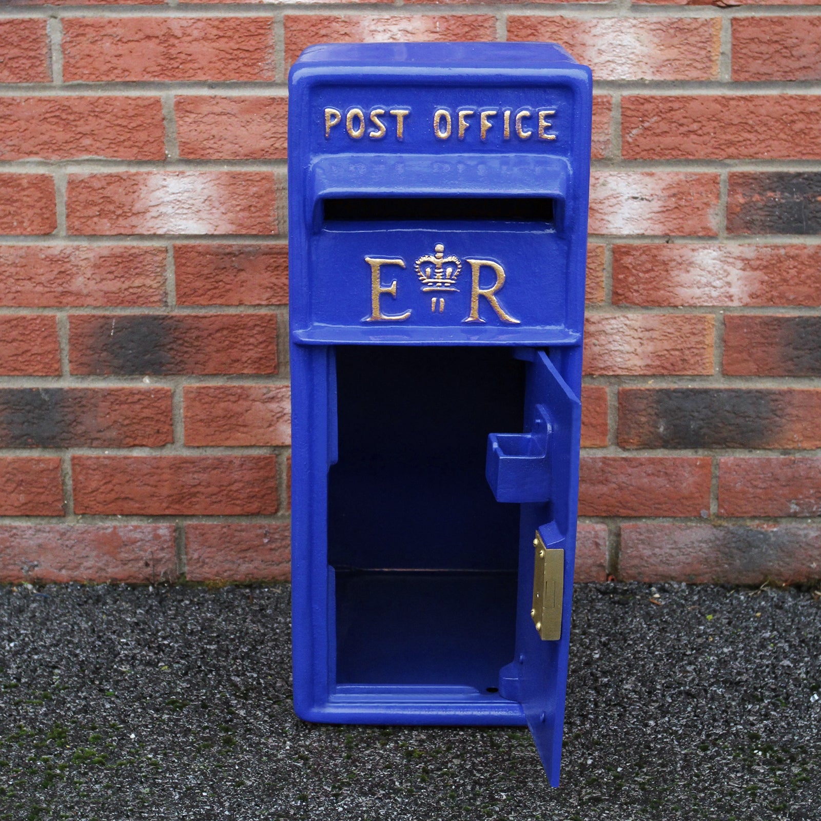 Q-Rax Accessori per la casa Britannica cassetta postale blu ghisa