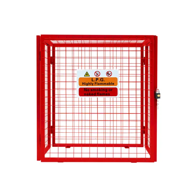 Q-Rax Gabbia Rete Bombole Gas Rossa 90x80x43 Pieghevole
