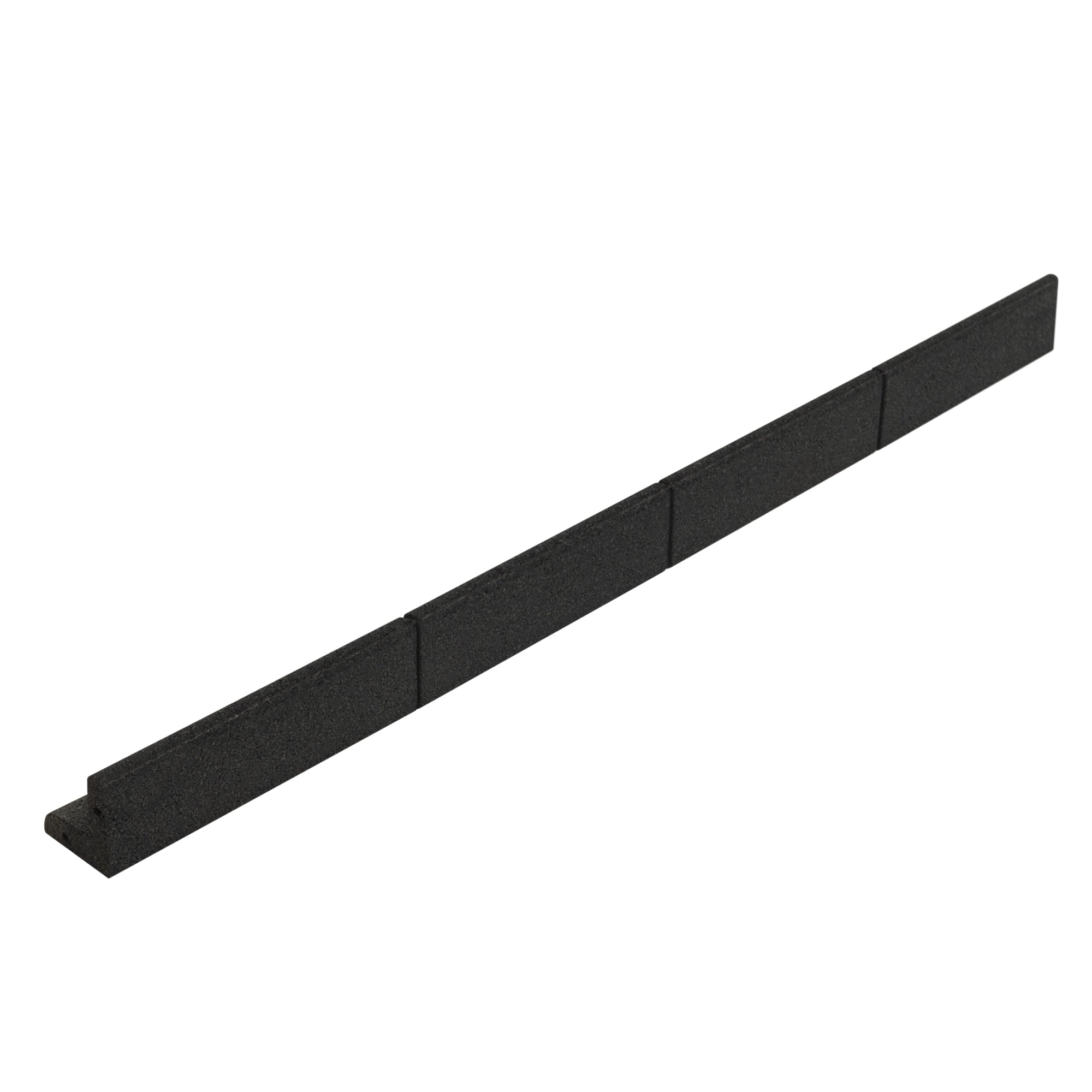 Q-Rax Deposito Aperto Bordura Giardino Flessibile 6x1,2 m Nera