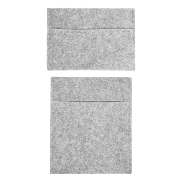 Q-Rax Accessori casa Tasche Portaoggetti Grigio Argentato 2 Pezzi