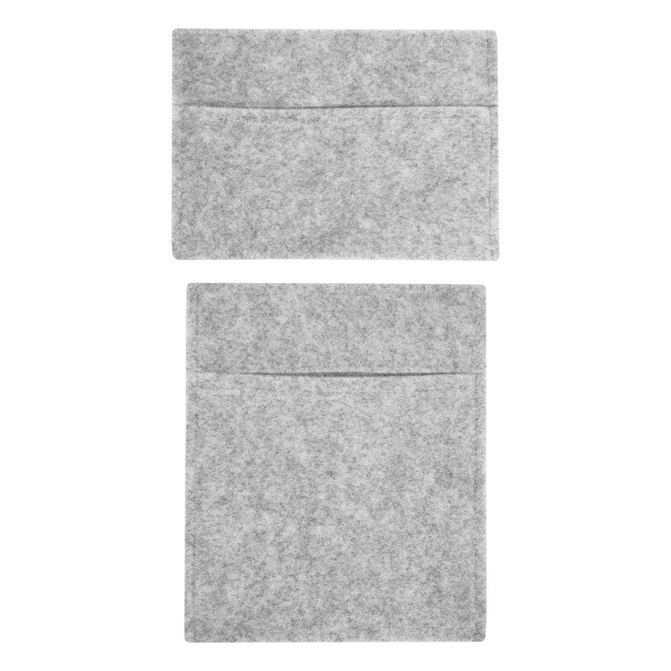 Q-Rax Accessori casa Tasche Portaoggetti Grigio Argentato 2 Pezzi