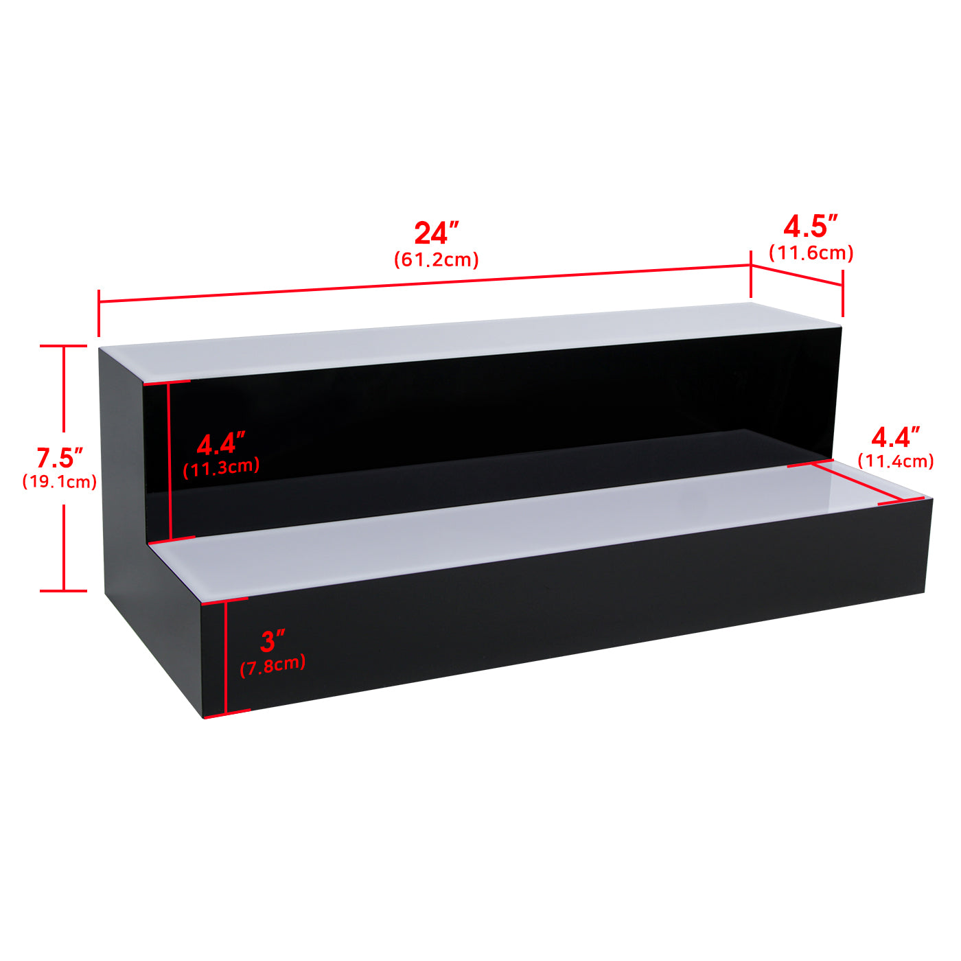Jackcube Design Living Room Scaffale Portabottiglie LED 2 Ripiani
