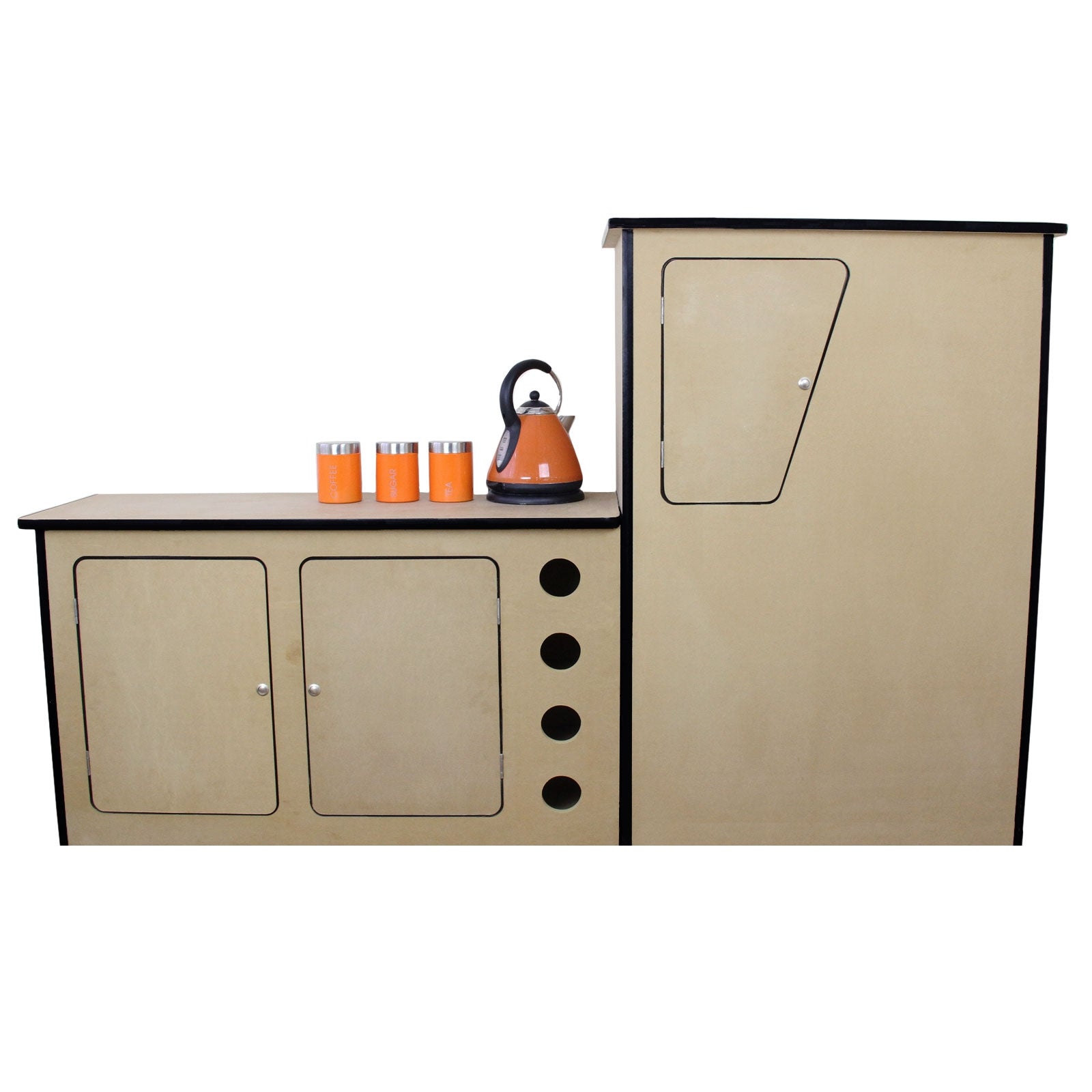 Q-Rax Accessori Cucina Camper MDF Moquette Grigio Argento