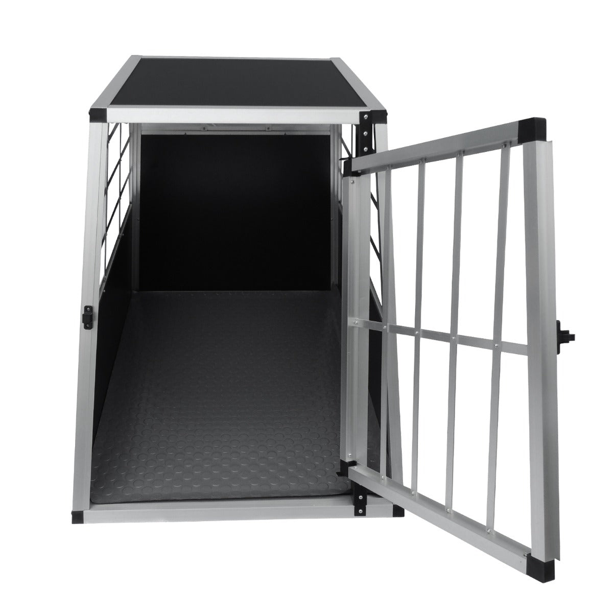 Q-Rax Gabbia per Cani Auto Singola Alluminio Grande 69x65x90