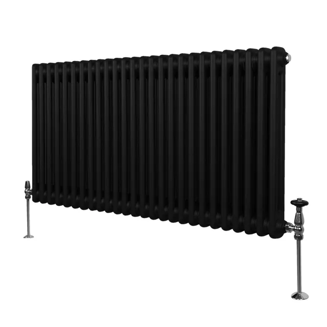 Q-Rax Radiatori Tradizionali 2 Colonne 600x1192mm Nero
