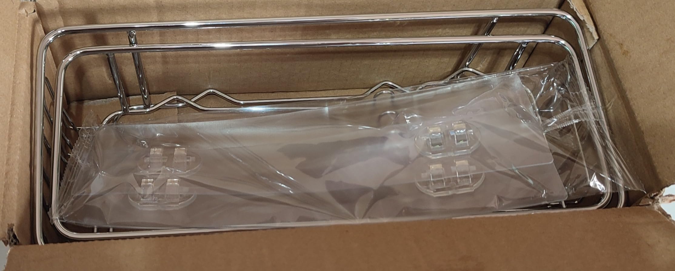Meltrck Mensola Doccia Senza Foratura 2 Pezzi Argento Acciaio Inox