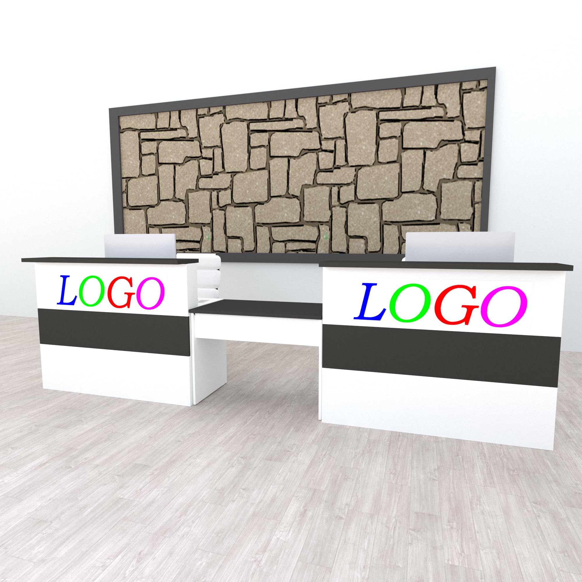 Henor Cidacos 140 Bancone Reception Bianco Grafite Ufficio
