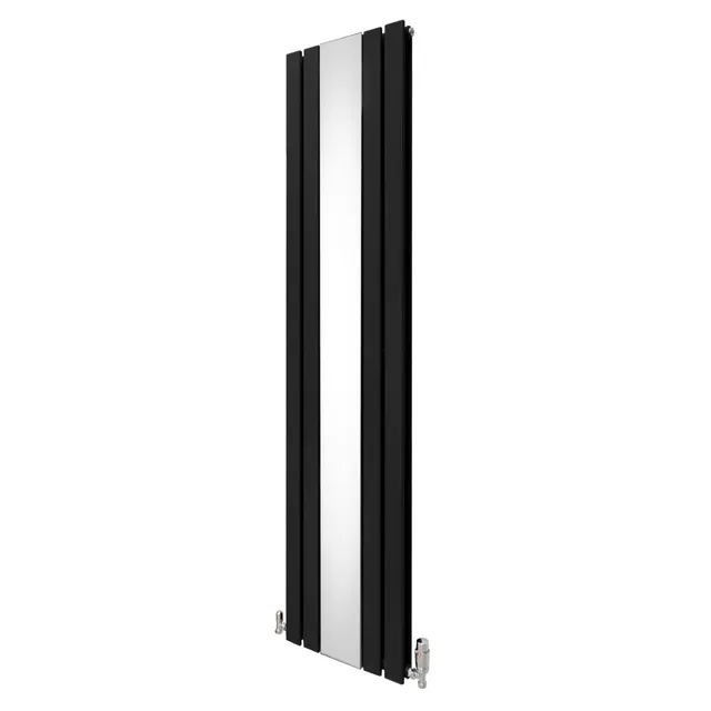 Q-Rax Radiatore a Specchio 1800x425 Nero con Valvole