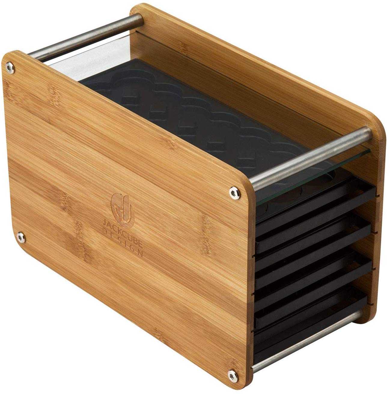 Jackcube Design Kitchen Portacapsule Bambù 4 Cassetti 84 Capsule