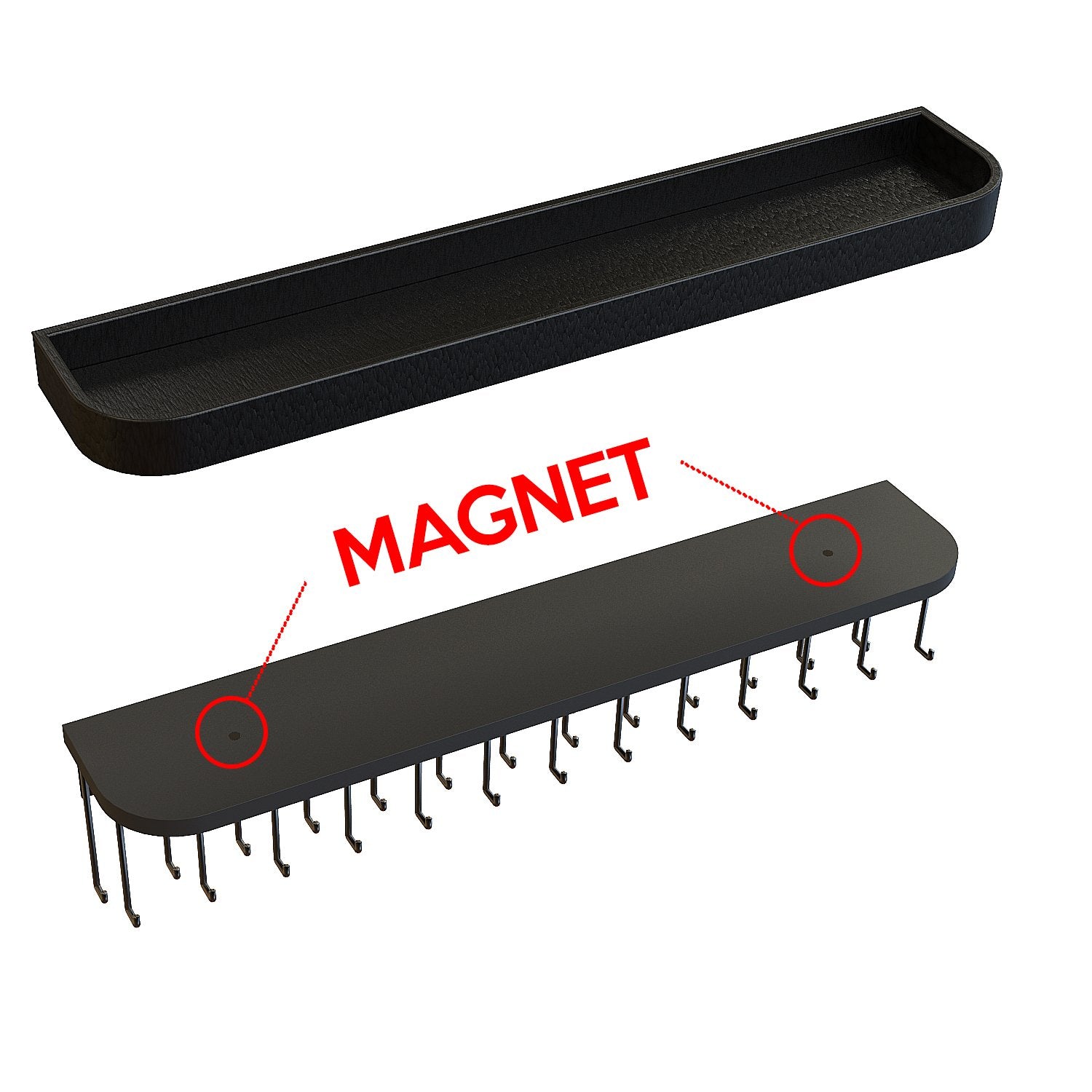 Jackcube Design Organizer Gioielli Parete Nero 25 Ganci Mensola