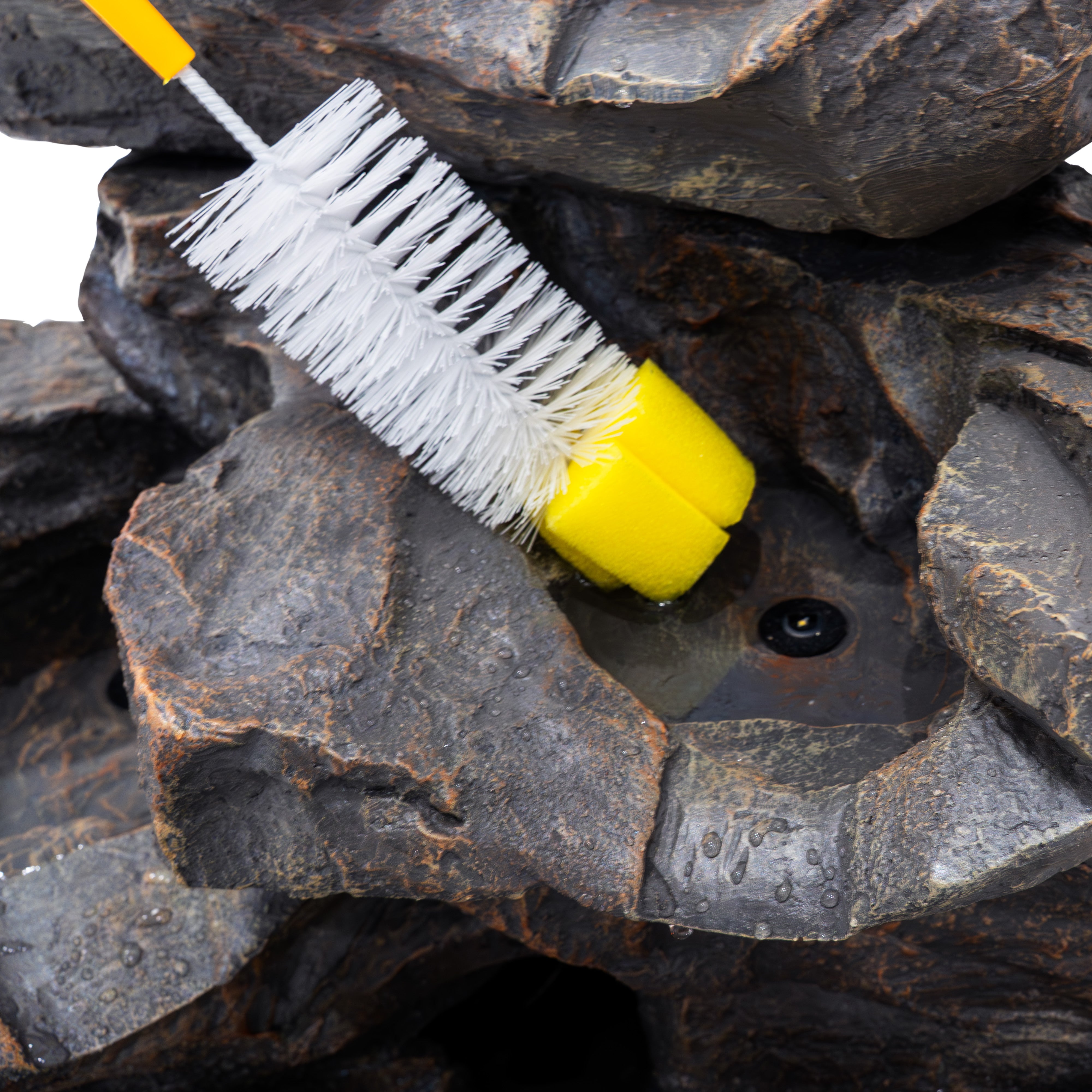 Q-Rax Rustic Rapids Fontana Elettrica Roccia LED Poliresina Esterno