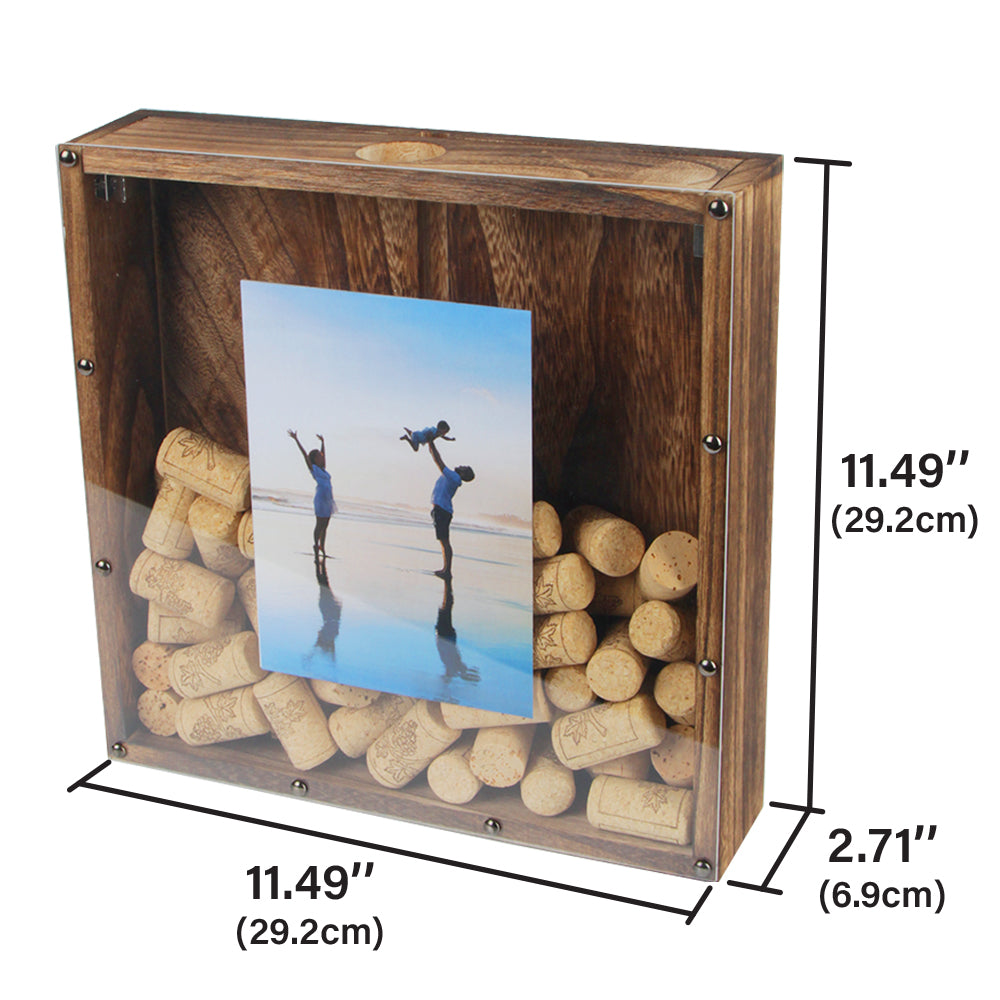 Jackcube Design Wall Décor Quadro Portatappi Vino Legno Rustico