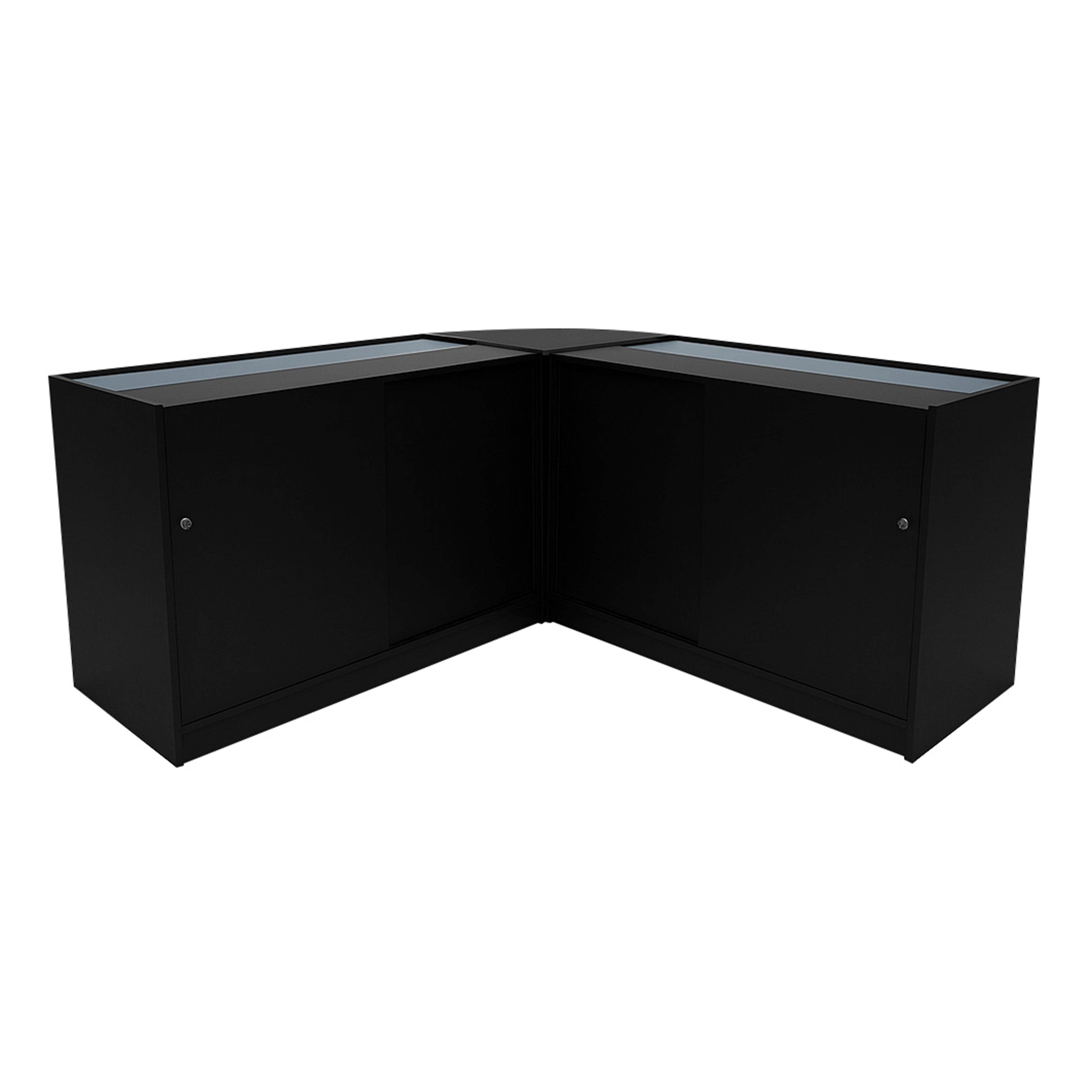 Q-Rax Selene Set 2x C1200+CM60 bancone nero LED