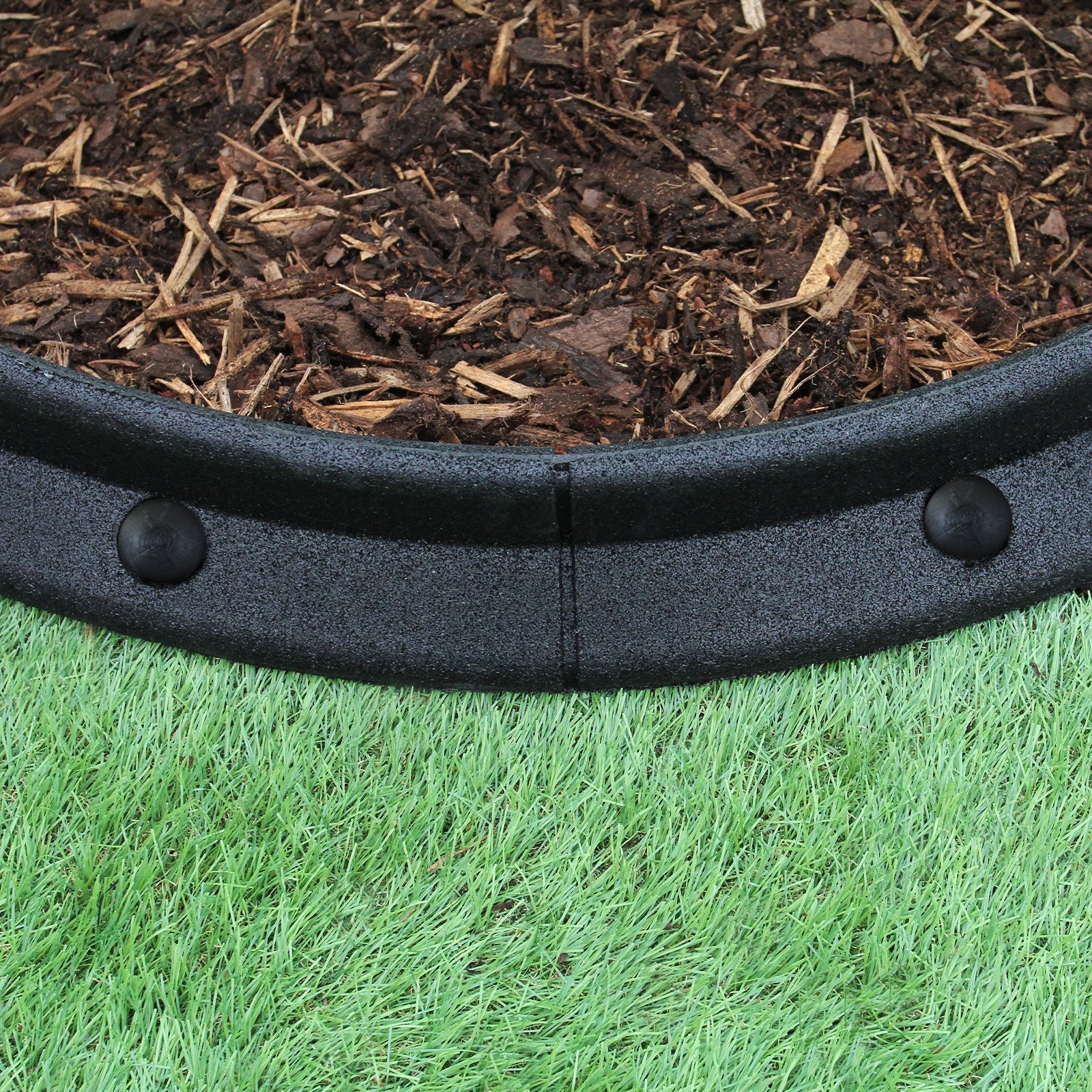 Q-Rax Deposito all'Aperto Bordatura Giardino Nera 120cm 6 Pezzi