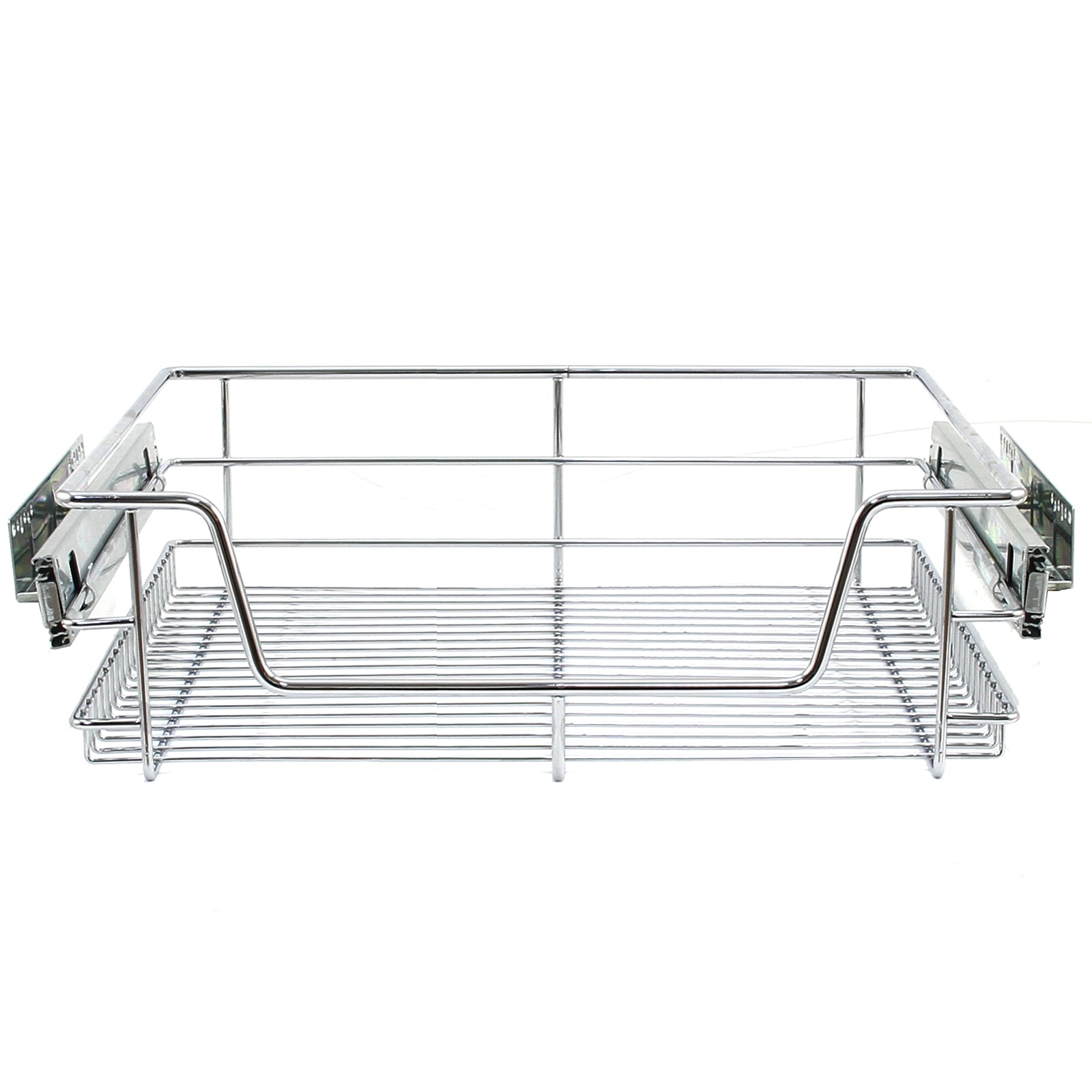 Q-Rax Cestelli Estraibili Acciaio 60cm 3 Cesti Organizer Cucina 20kg