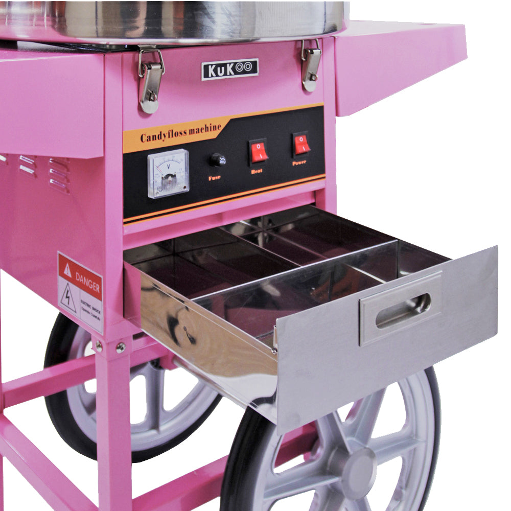 Kukoo Apparecchi Ristorazione Macchina Zucchero Filato Rosa 50cm