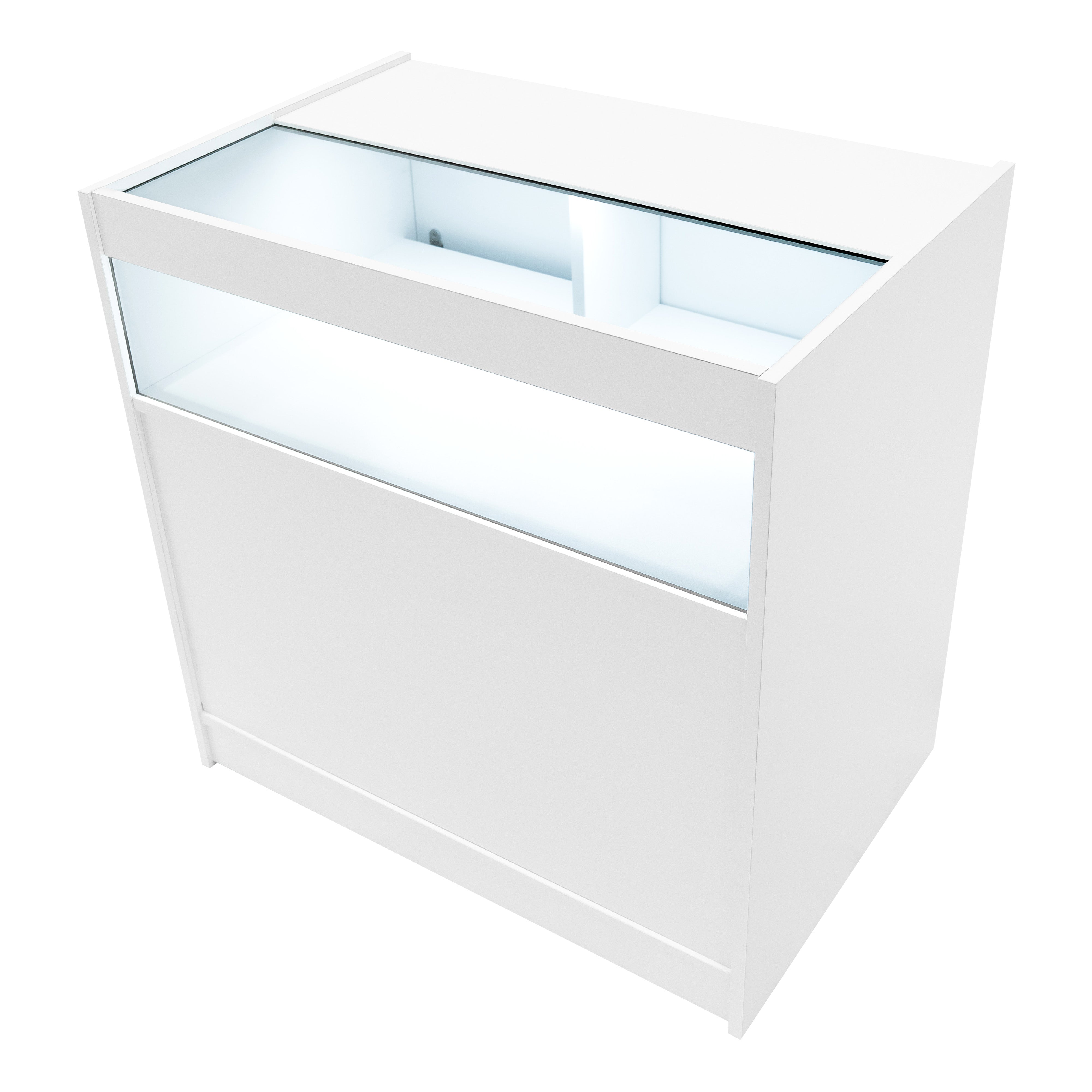 Q-Rax Banconi da Negozio Set Polaris LED Bancone Bianco K900 B900