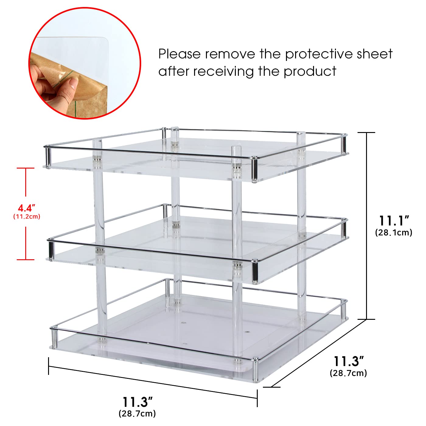Jackcube Design 3 Tier porta smalti girevole 360° 210 posti