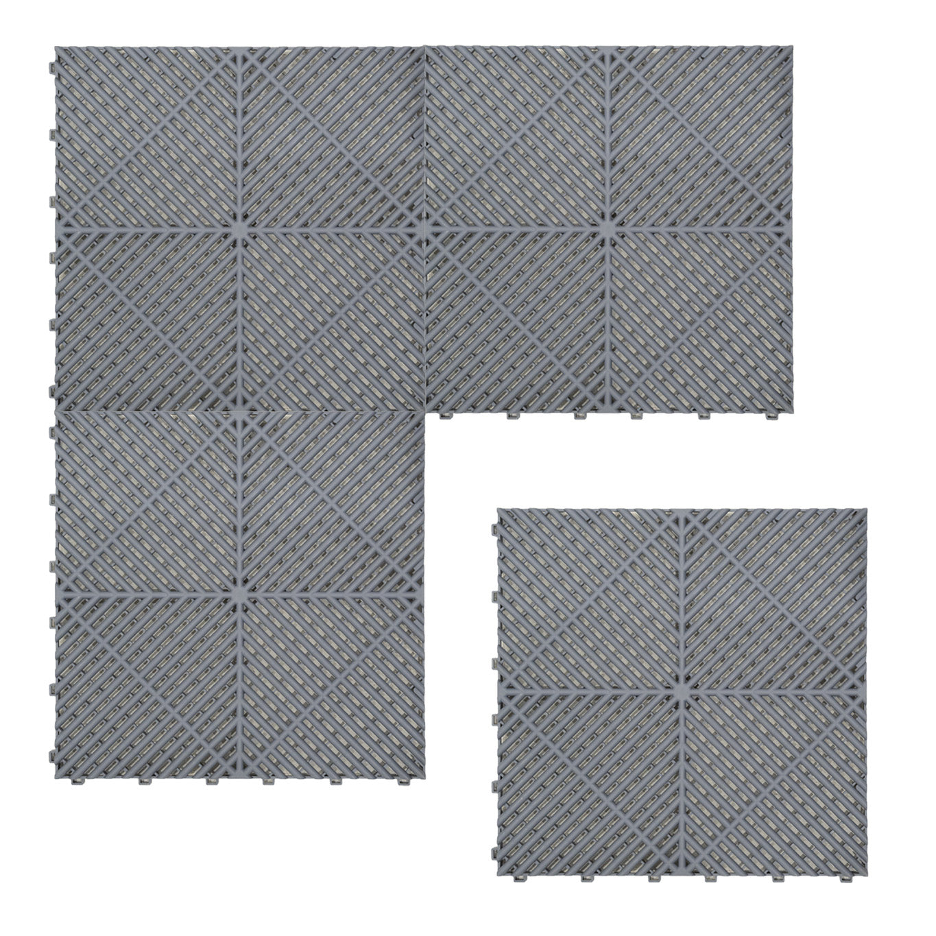 Q-Rax Piastrelle Ventilate Pavimento Garage 6x6m Grigio Antiscivolo