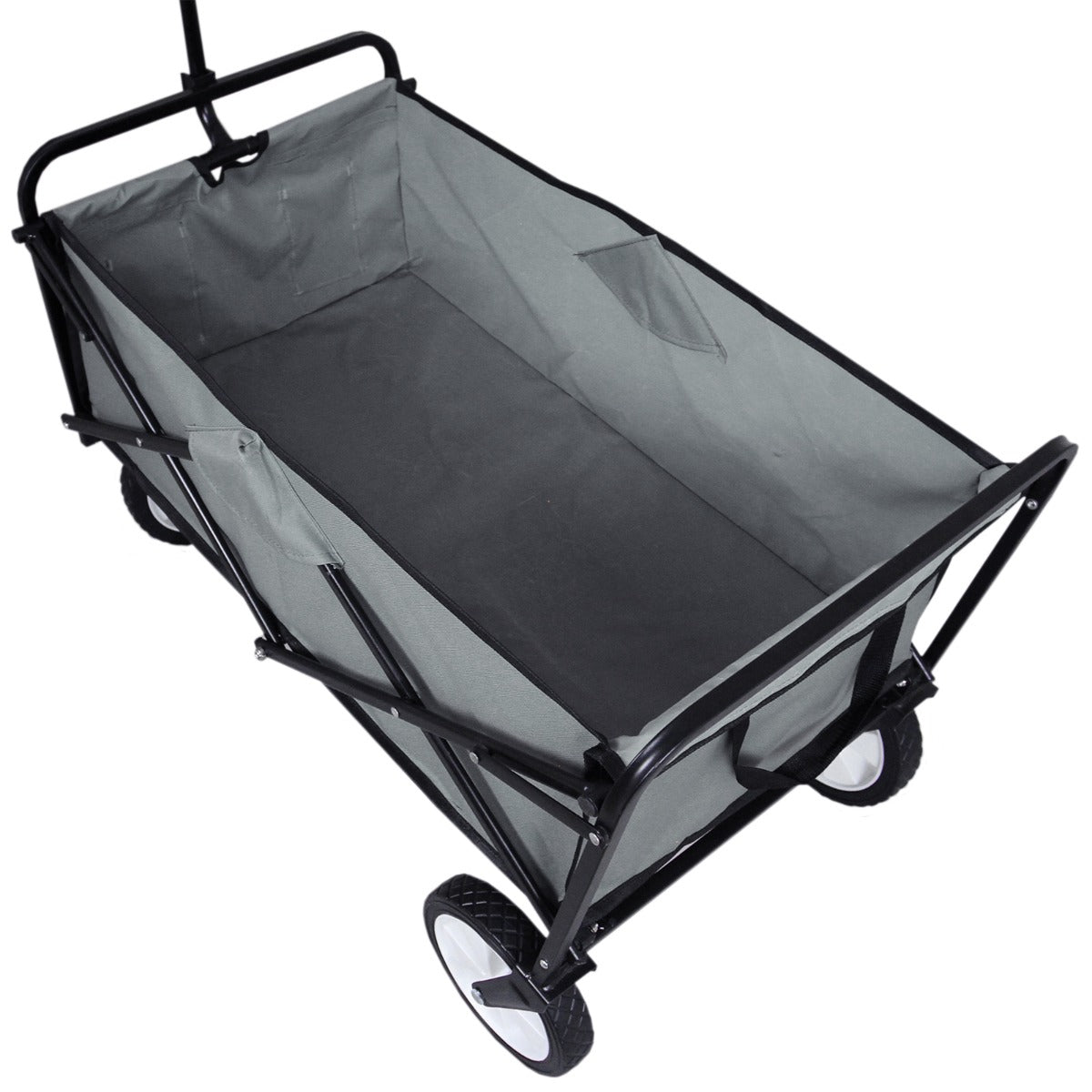 Q-Rax Carrello Giardinaggio Pieghevole Grigio 70 kg