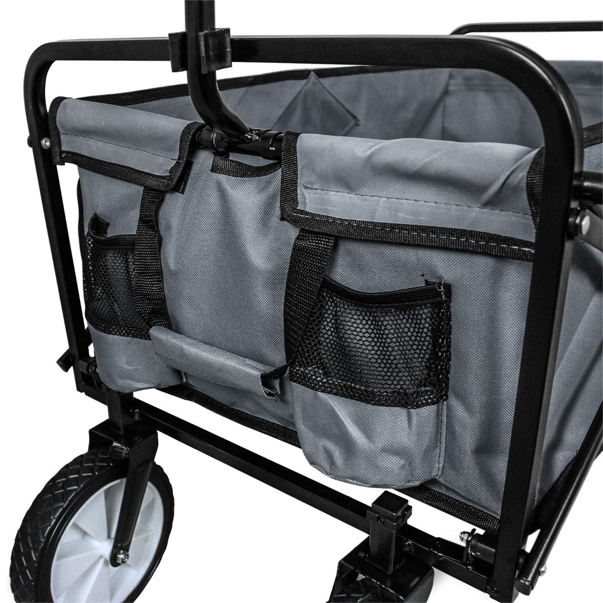 Q-Rax Carrello Giardinaggio Pieghevole Grigio 70 kg