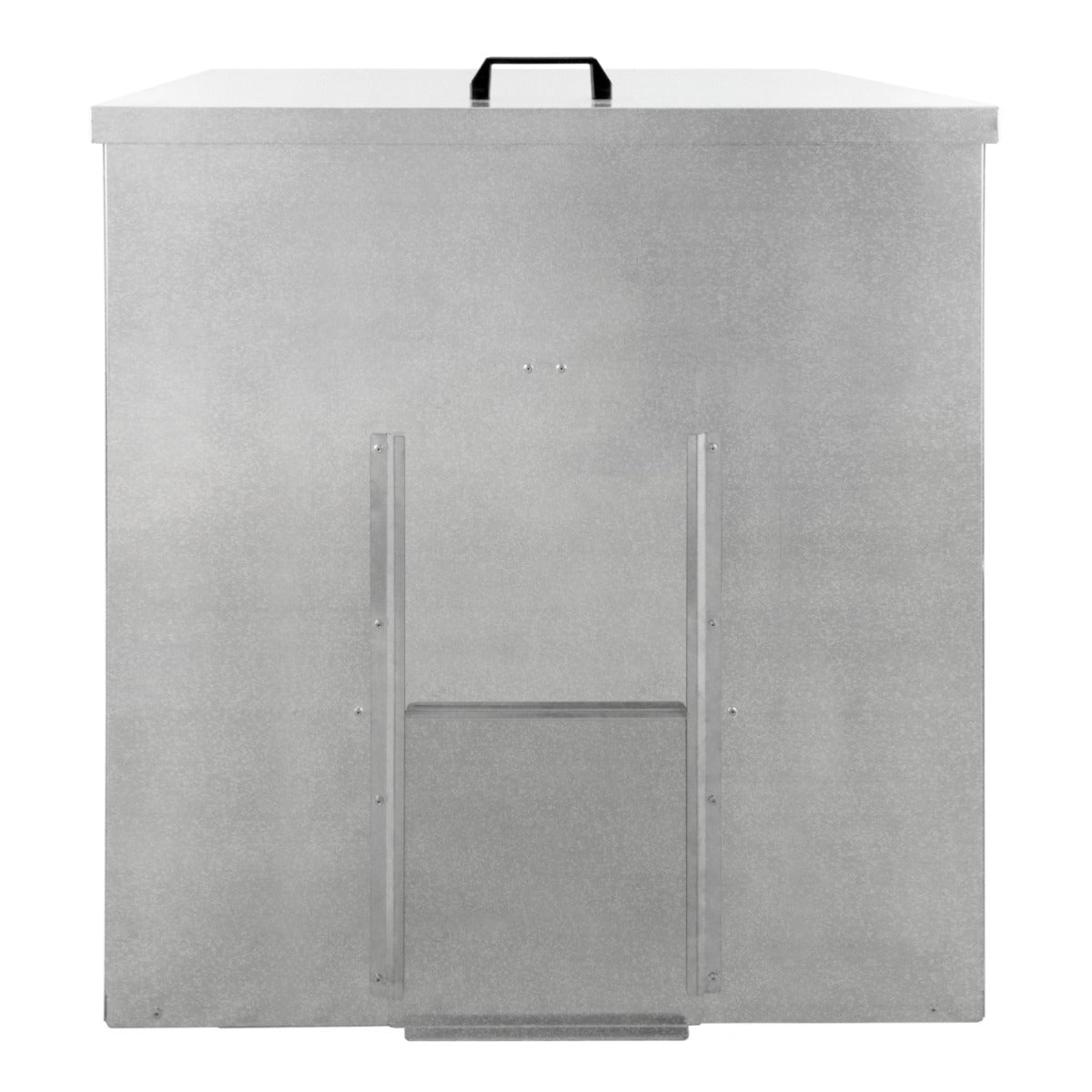 Q-Rax Deposito all'Aperto Bidone Carbone Legna 250 Kg 390 L Zincato
