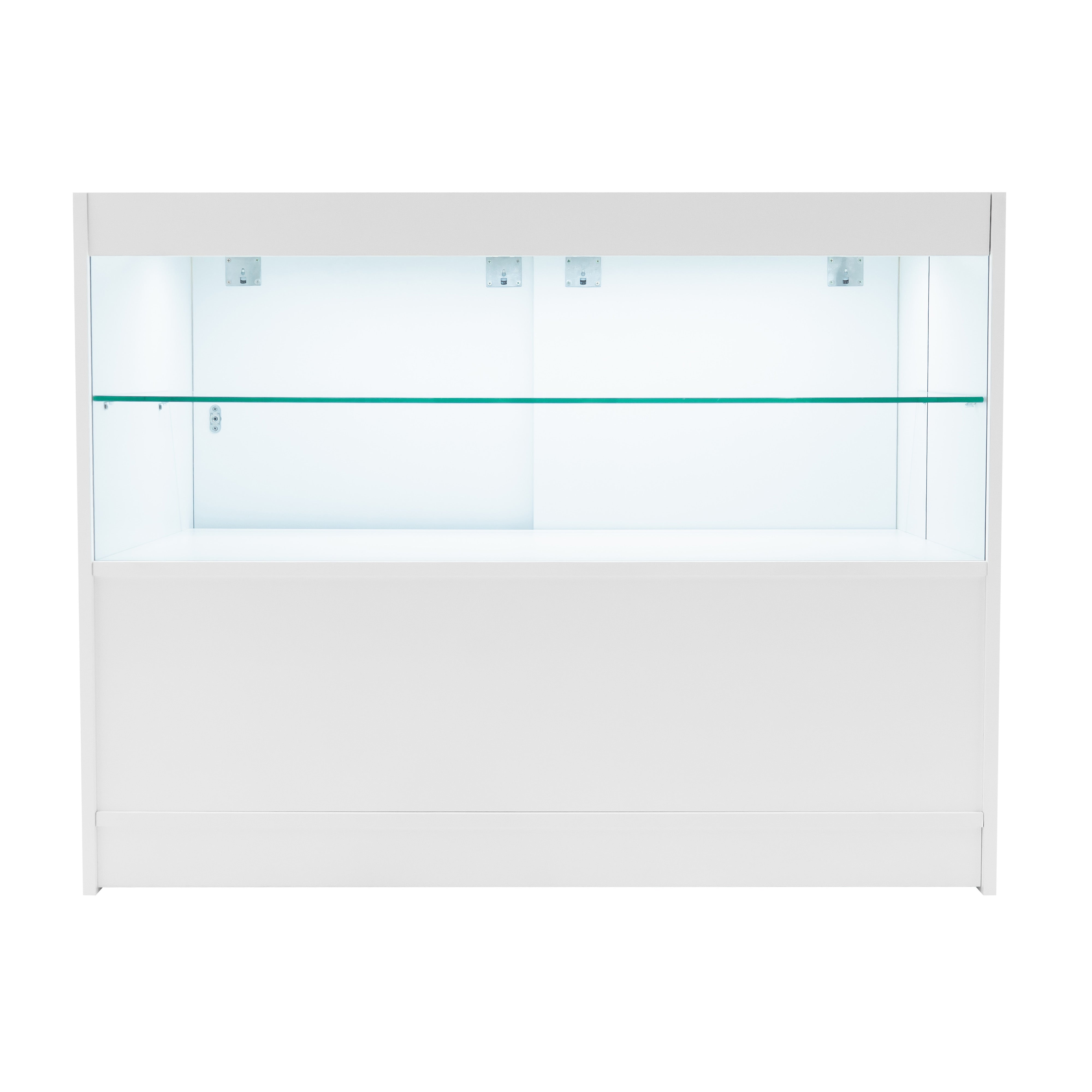 Q-Rax C1200 Bancone Negozio Bianco LED con Serratura