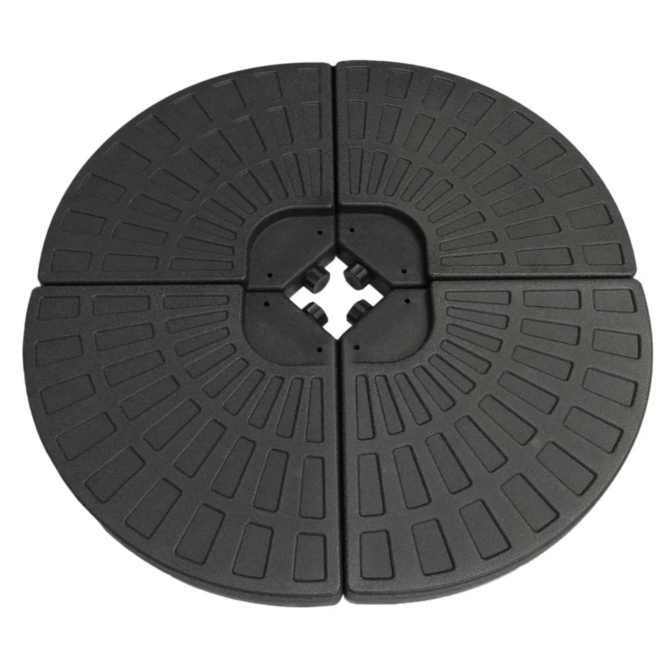 Q-Rax Base Ombrellone a Ventaglio 100x100 cm Grigia