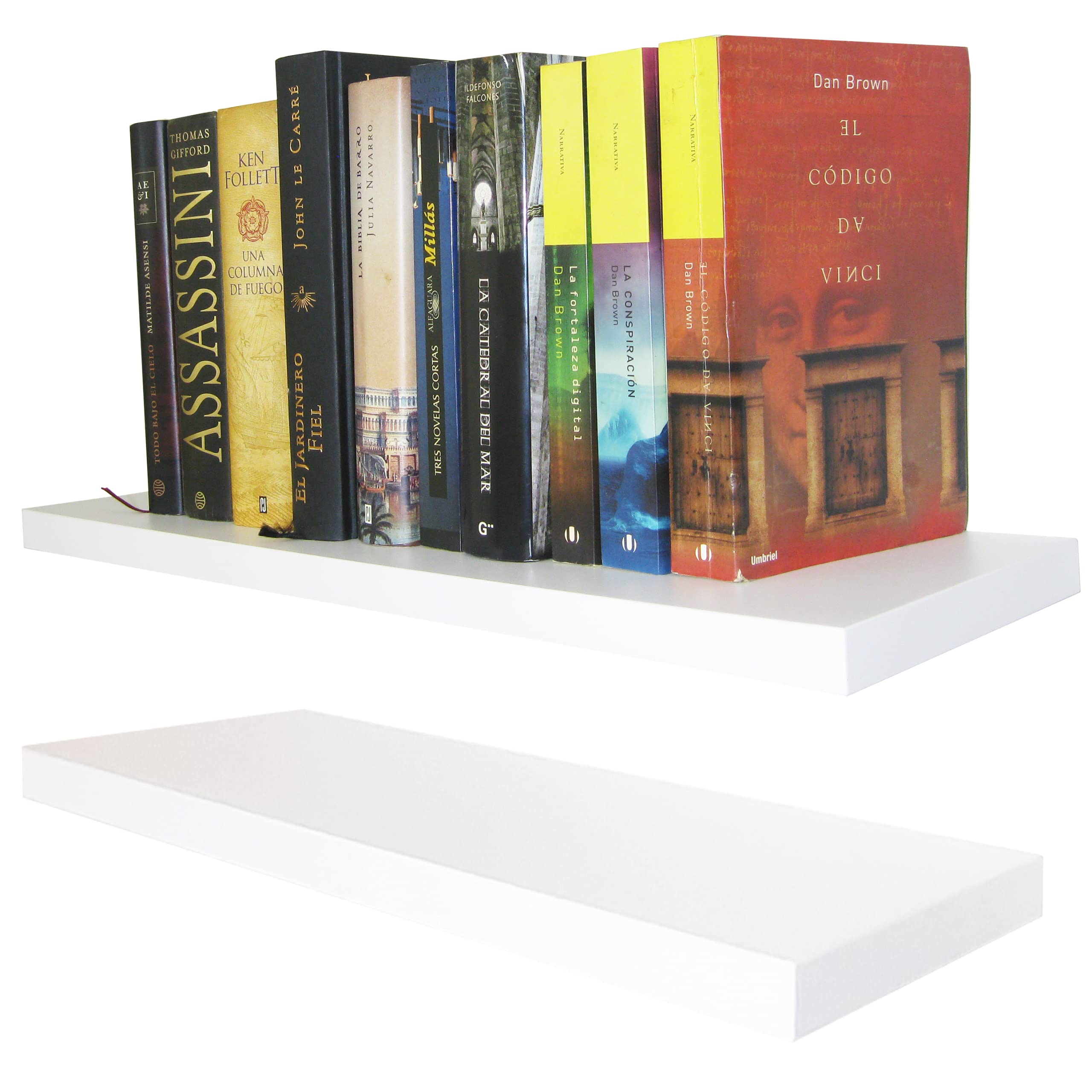 Henor Mensole 80x15 cm Set 2 Mensole parete Bianco 30 kg