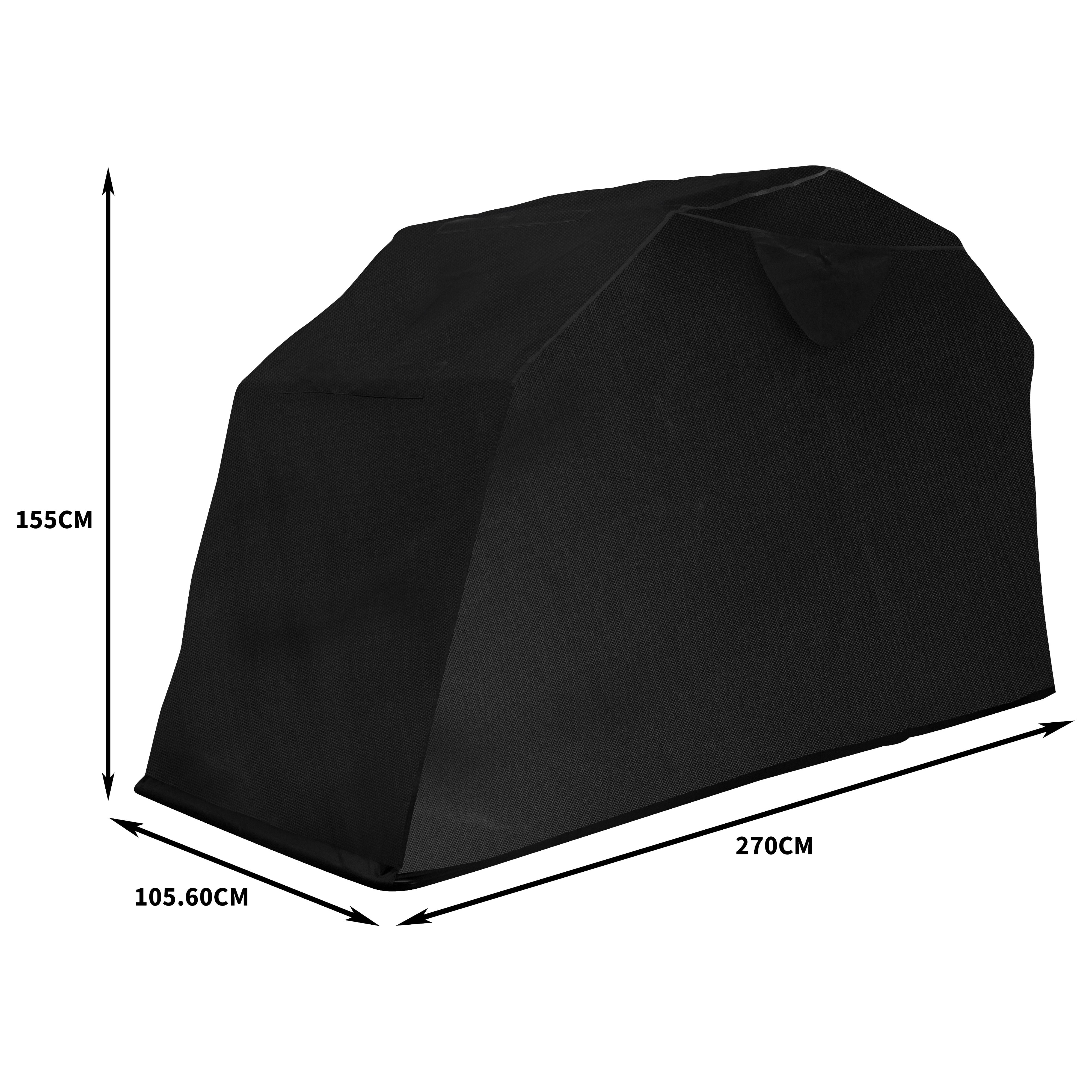 Q-Rax Tenda moto media nero Oxford impermeabile con lucchetti