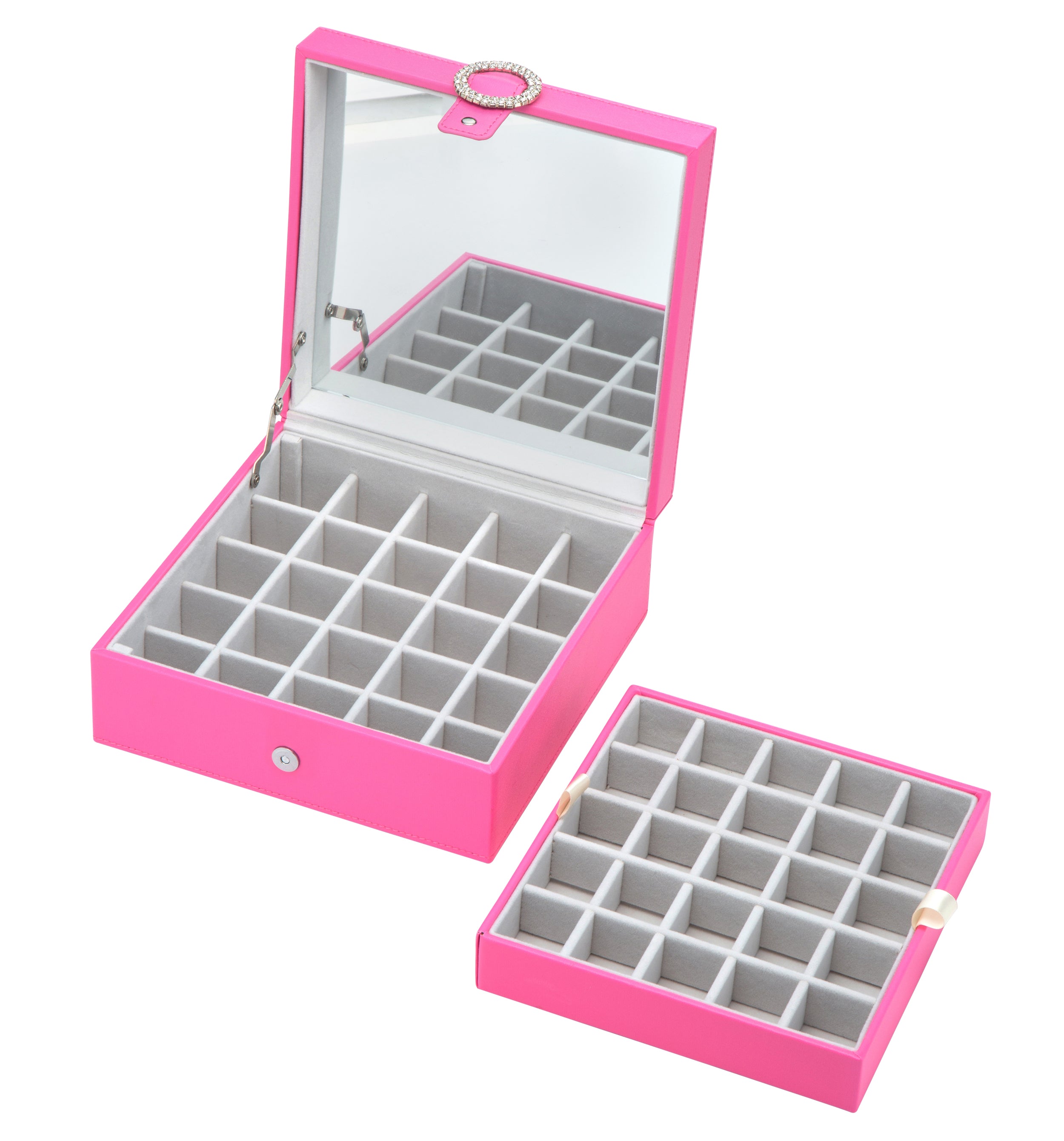 Jackcube Makeup & Jewelry Scatola Orecchini Rosa 50 Scomparti