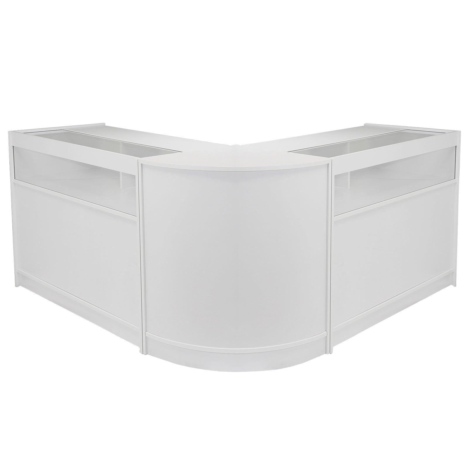 Q-Rax Fusion B1200+CM60 Set Banconi Negozio Bianco Vetro 90x120x60