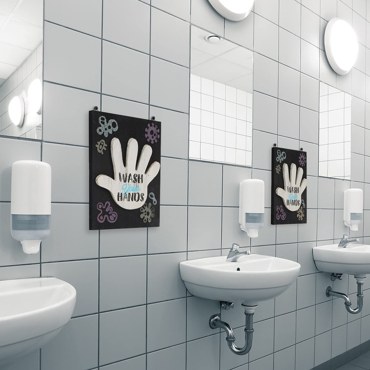 JackCube Design Bathroom Targa Bagno Legno Nero Wash Hands
