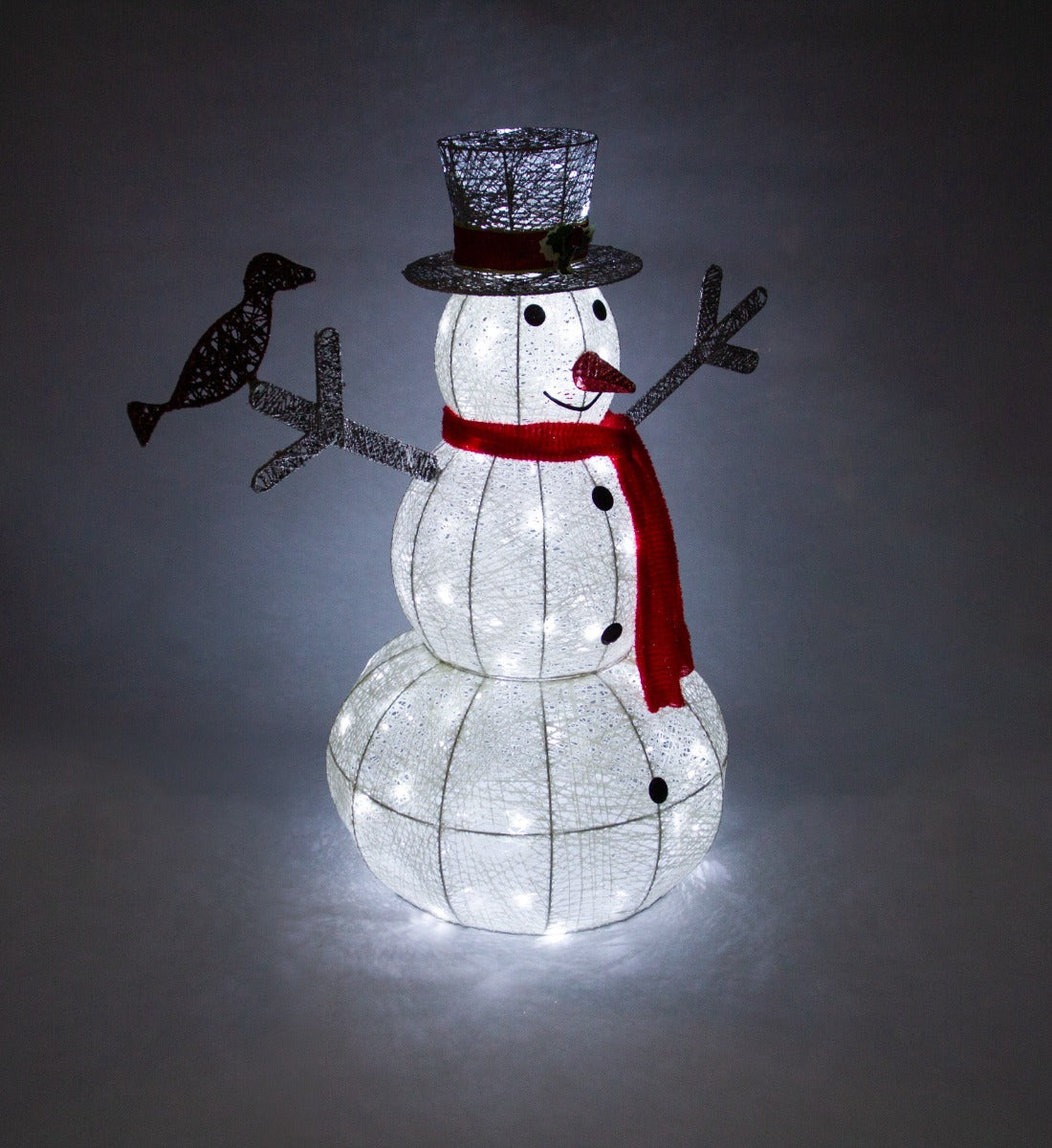 Q-Rax Pupazzo di Neve Luminoso da Esterno 100 LED Bianco Freddo