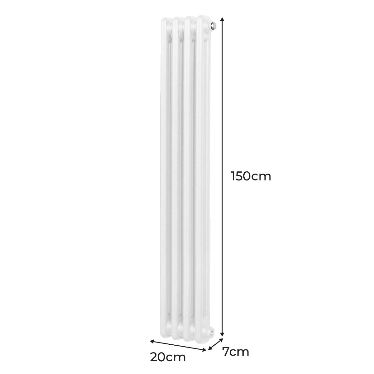 Q-Rax Radiatori Tradizionali 1500x202 mm termosifone bianco 2 colonne