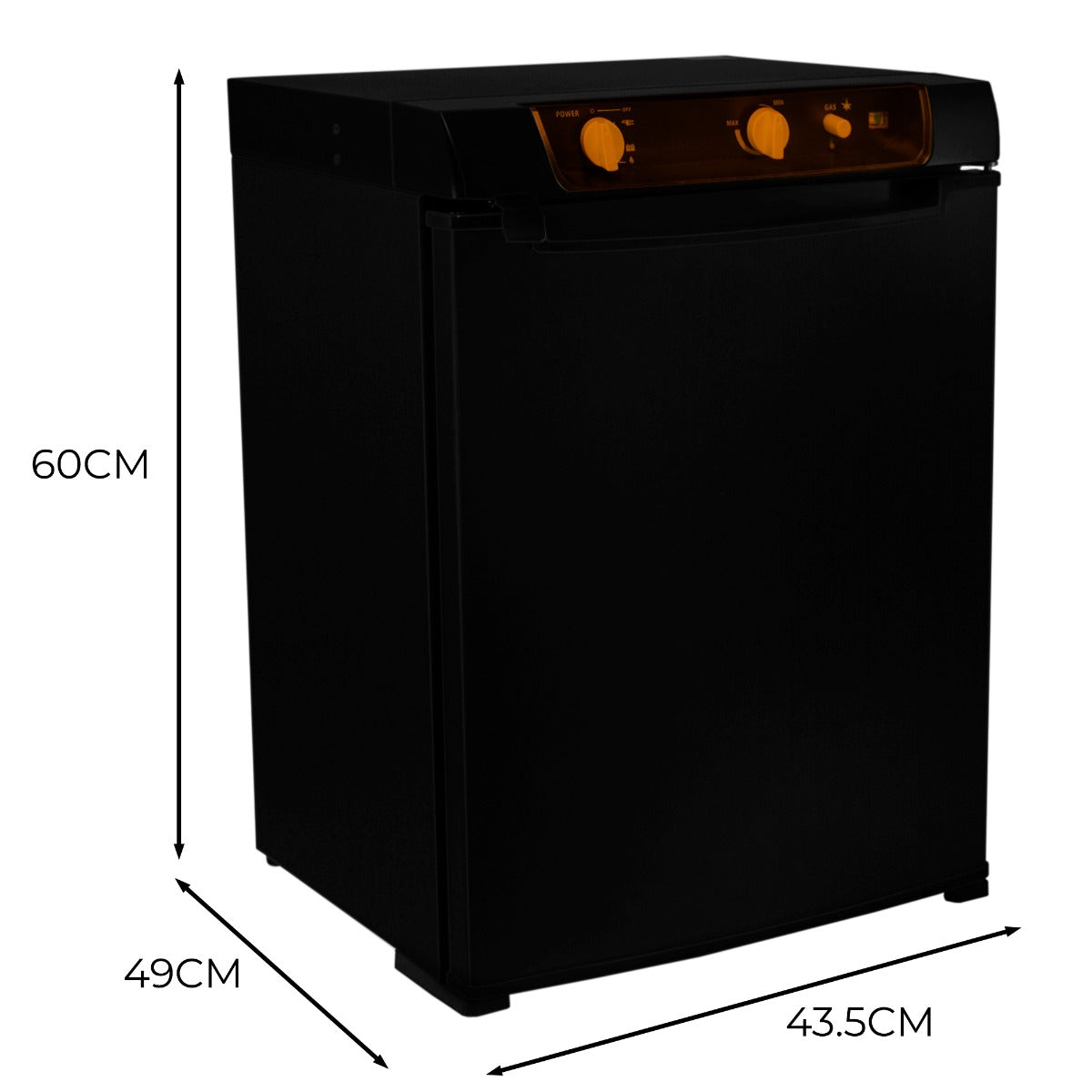 Q-Rax Frigoriferi Frigo Assorbimento 3 Vie 43L Nero