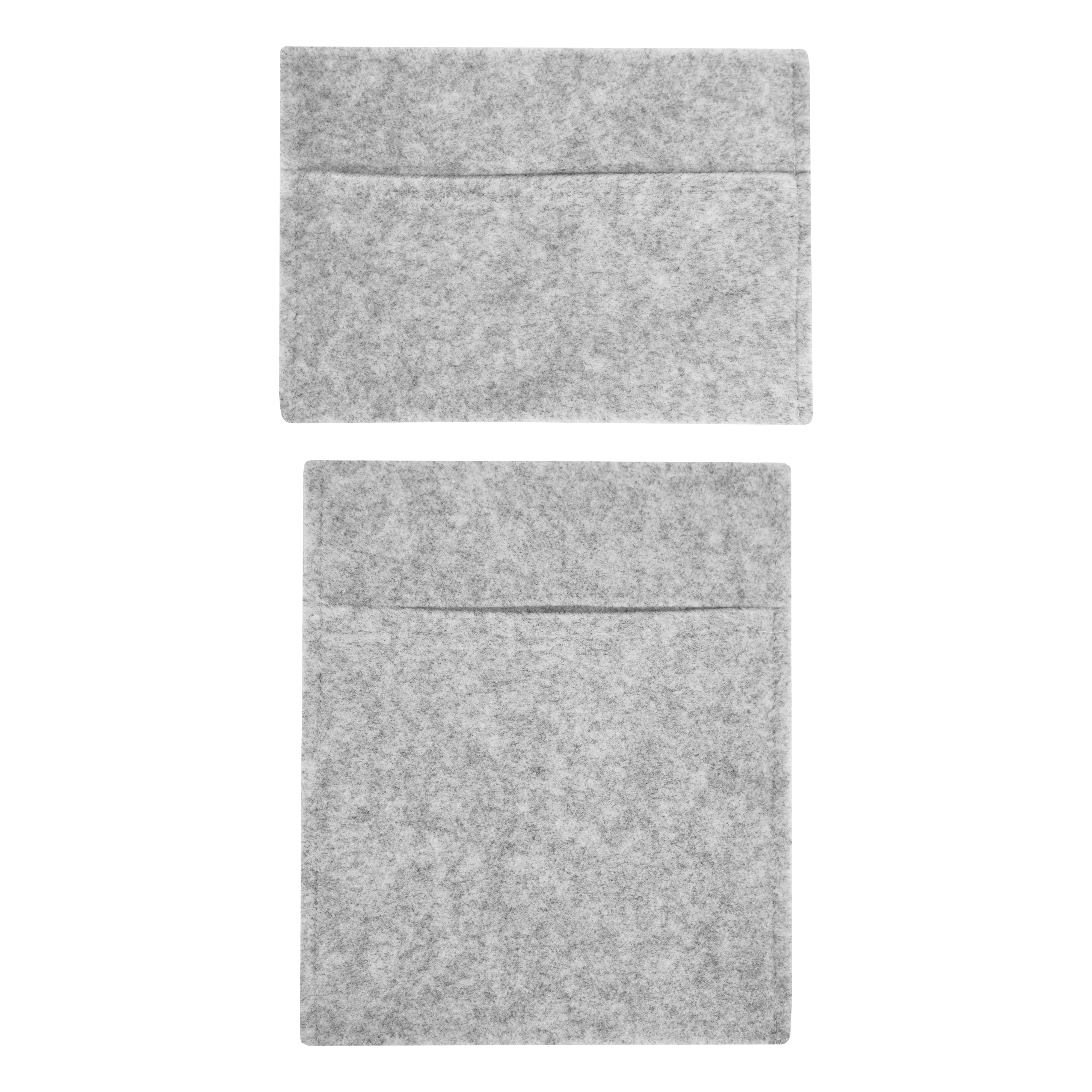Q-Rax Accessori casa Tasche Portaoggetti Grigio Argentato 2 Pezzi