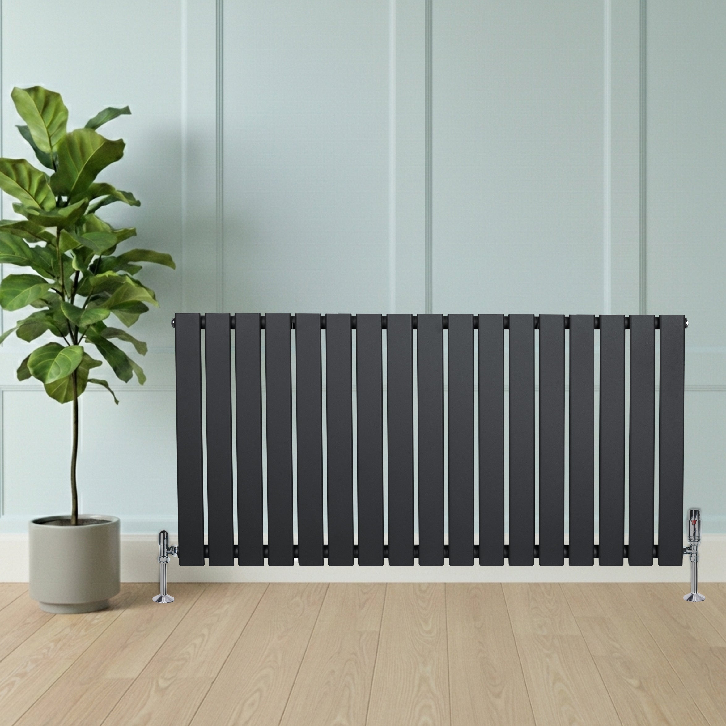 Q-Rax Radiatore Piatto Monocolonna Termosifone 600x1190 Antracite