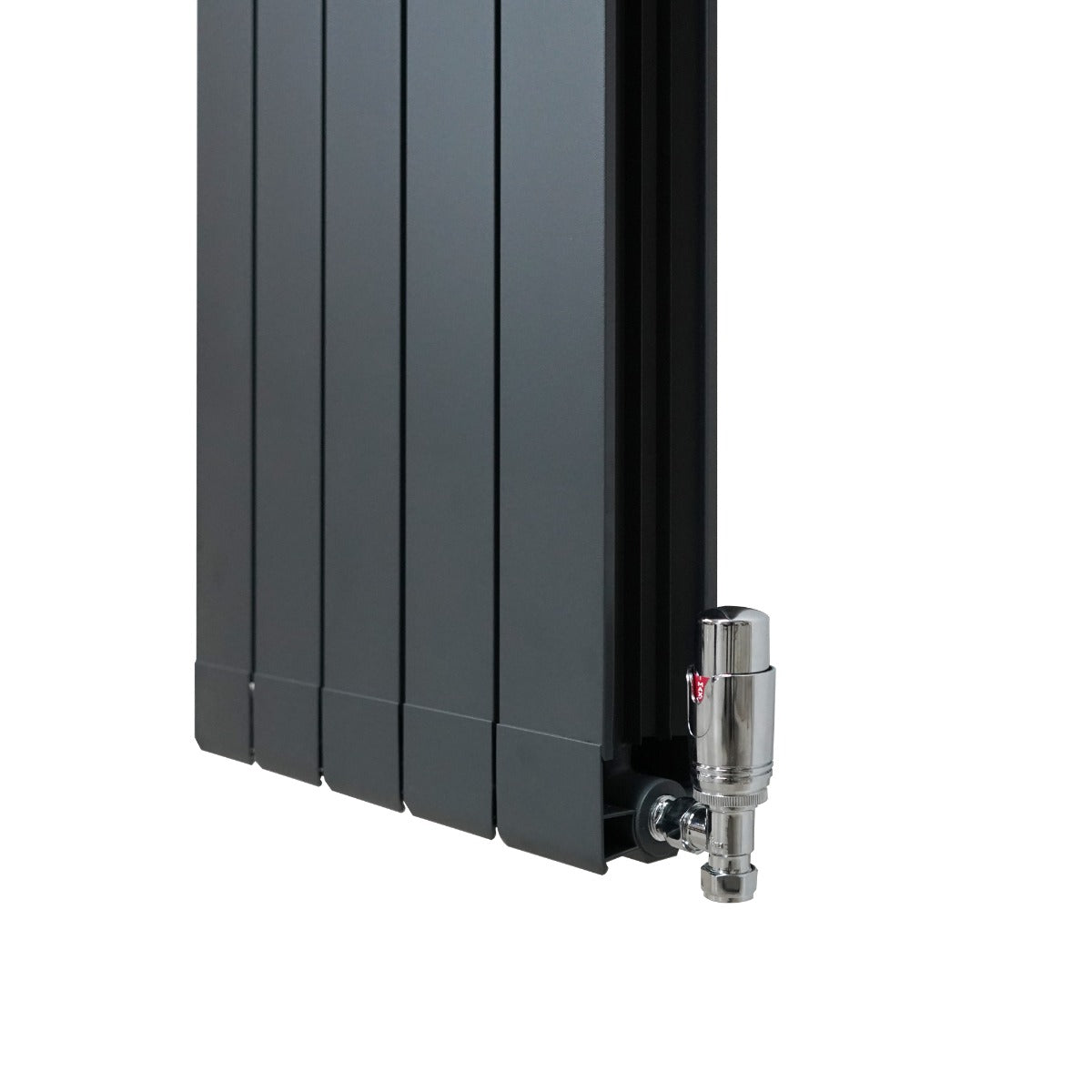 Q-Rax Alluminio 1800x475 antracite radiatore valvole alluminio