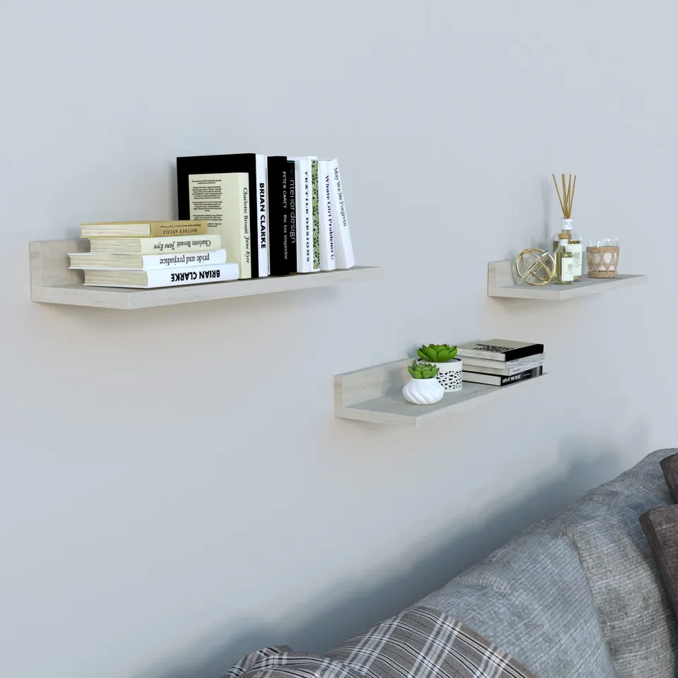 Henor Mensole set 3 mensole legno 55 cm quercia stel